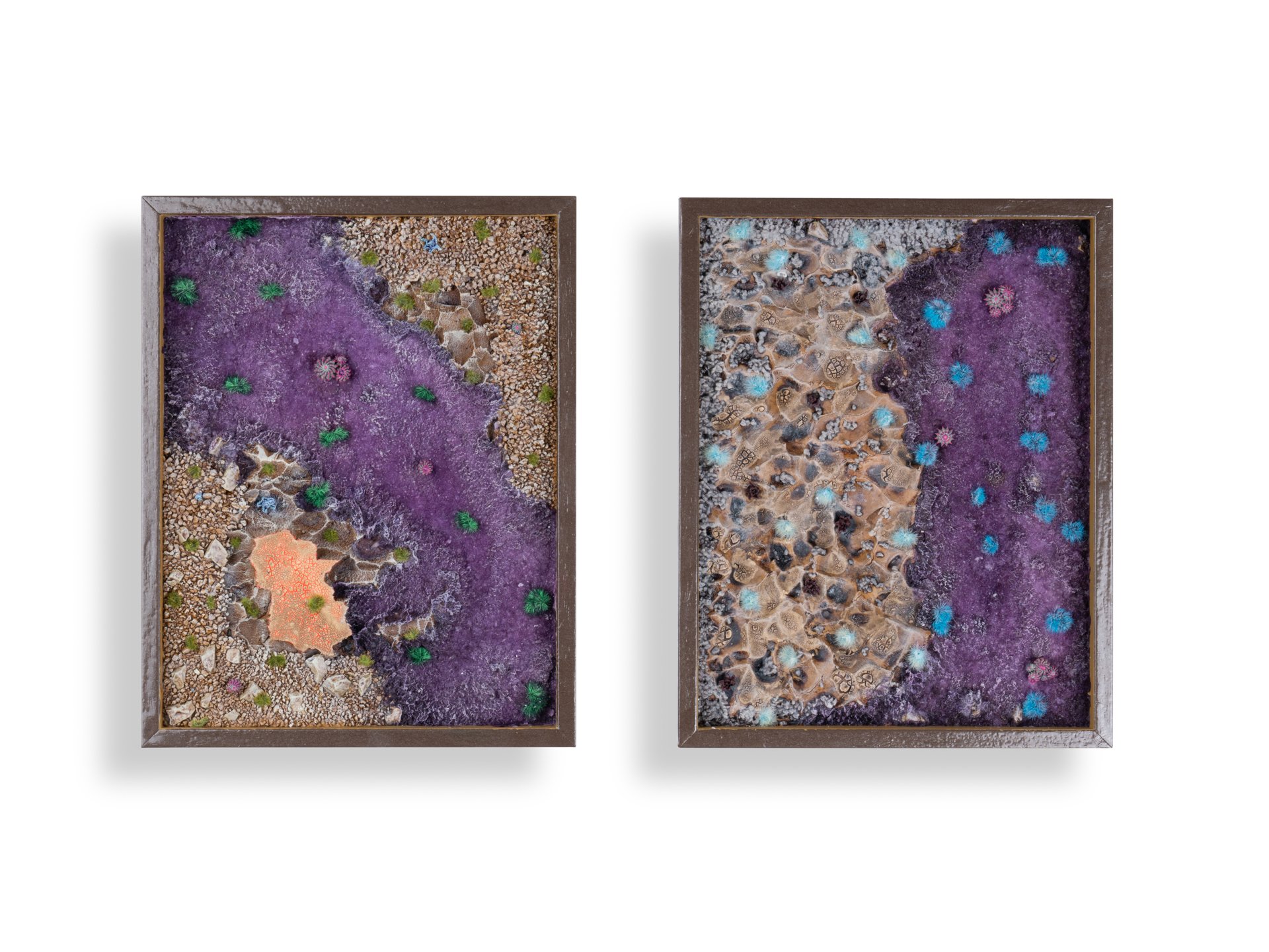 Clément Philippe & Marie Havel, "Landes (10) et (11)", 2024, technique mixte, 22 x 28 x 4,5 cm
Crédit photo : INU Studio