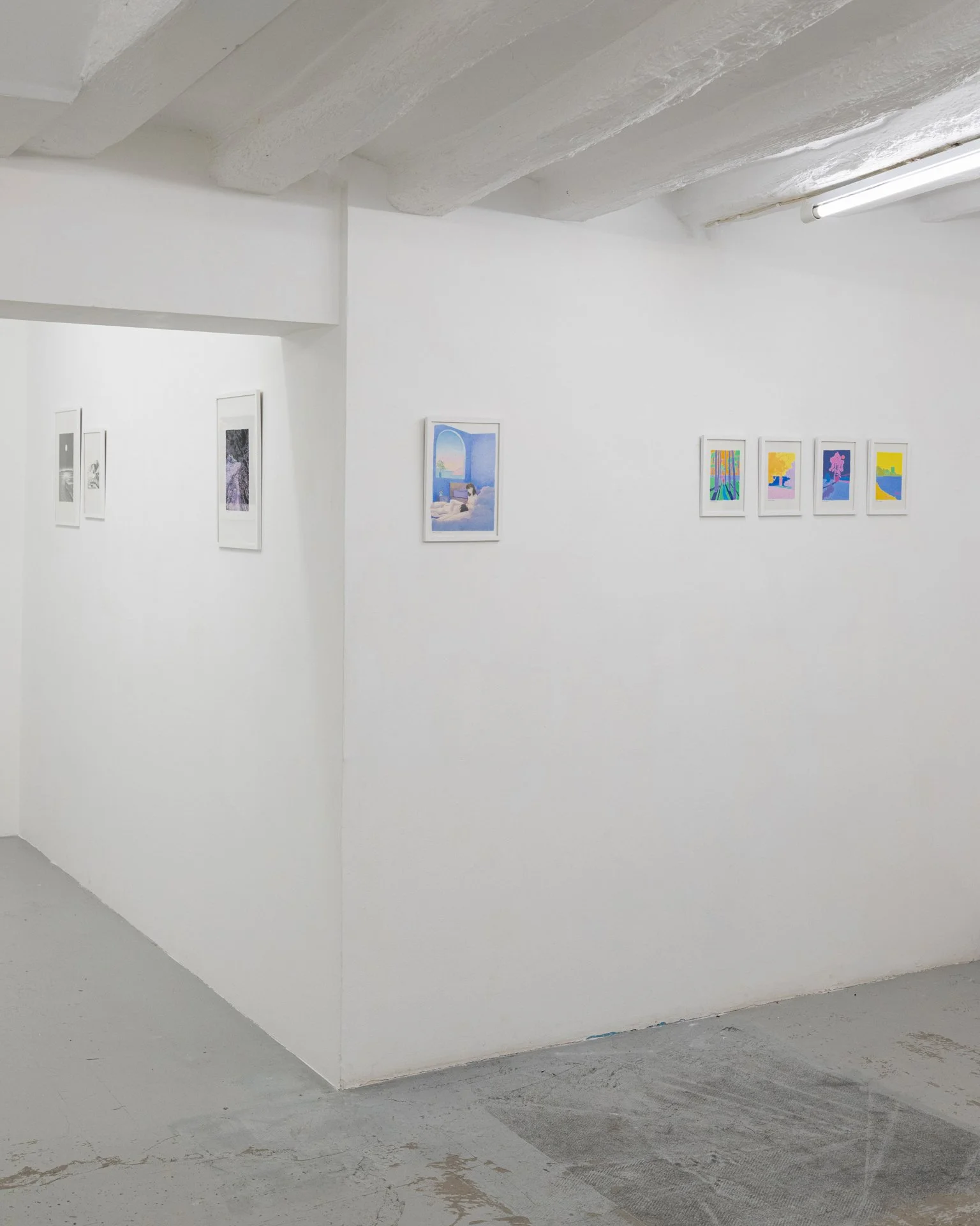 Vue de l'exposition "Moving Through the Dark" de Manon Diemer. 
Crédit Photo : Inu Studio