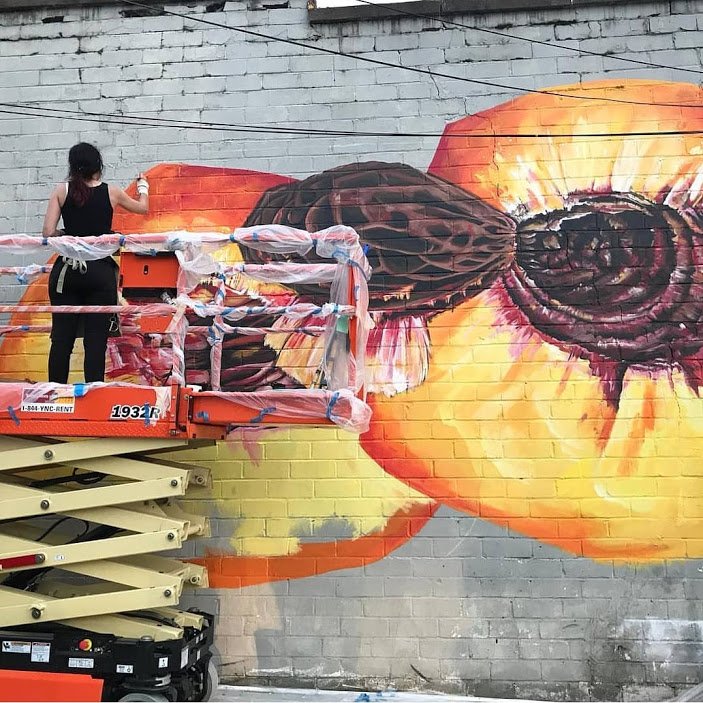 Angela Faustina, PEACH III mural, 2018. M2R Trailfest, Marietta, GA 4.jpg