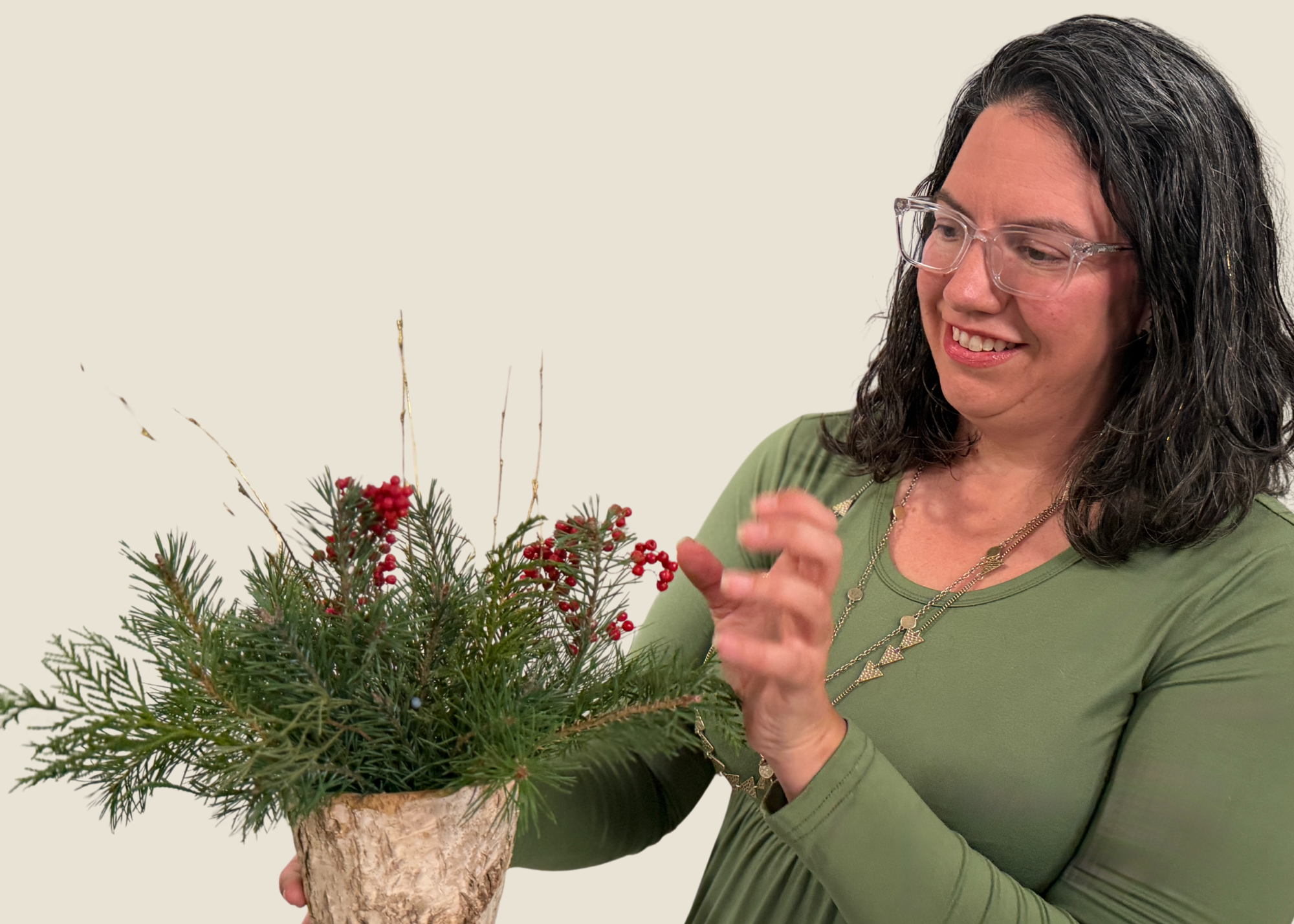 Making the Petite Evergreen Arrangement.png