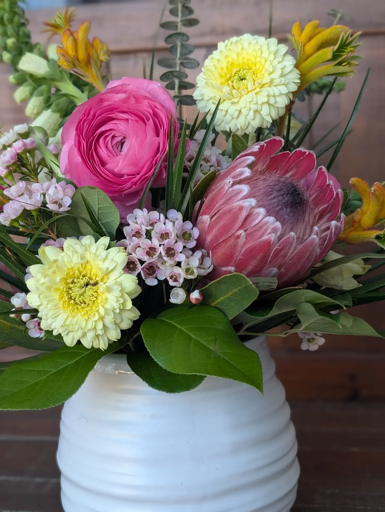 Farm-fresh peony vase arrangement for Mother's Day from Breemar Flower Farm, Ashland VA, with seasonal blooms and keepsake vase included