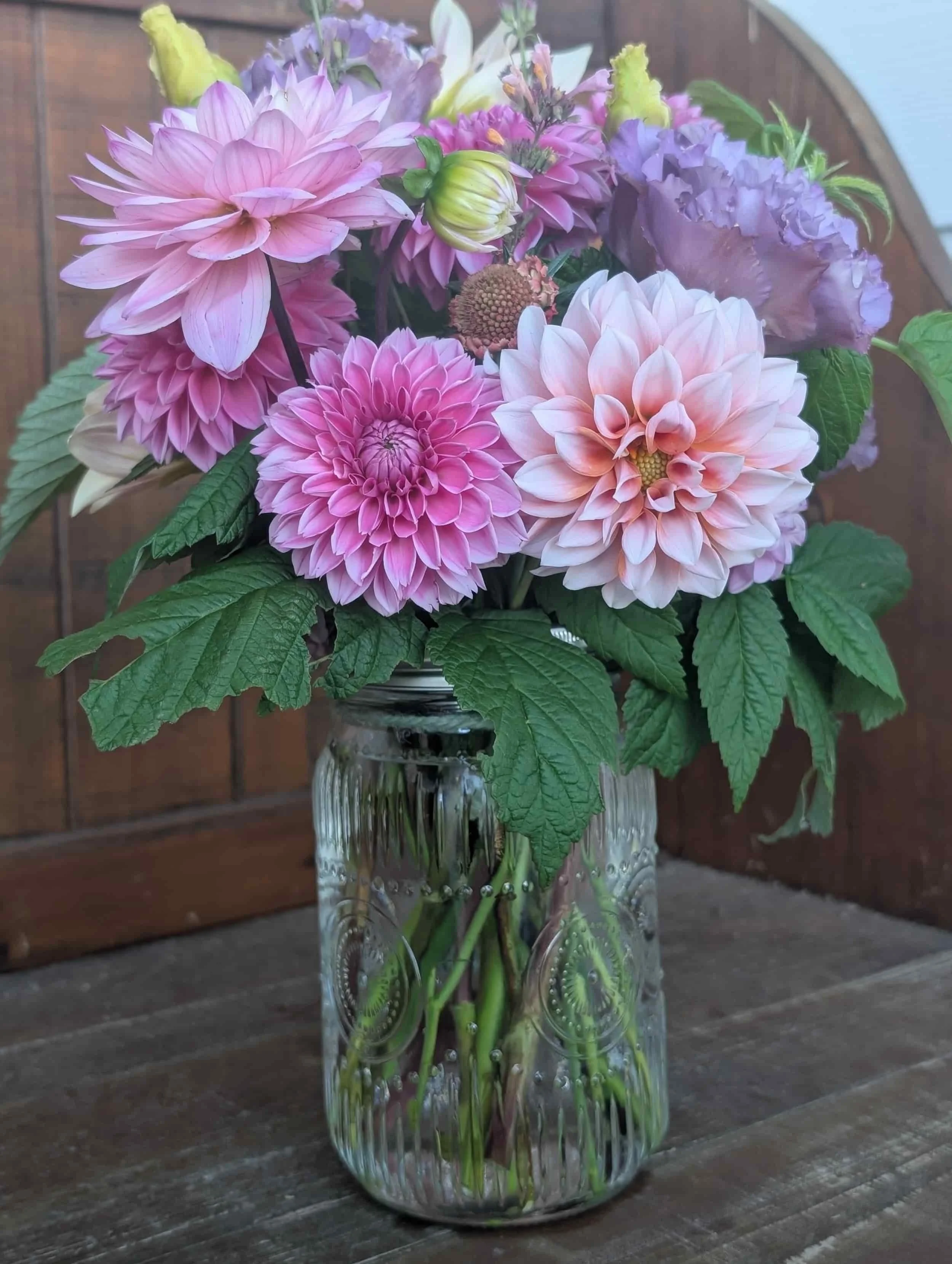 Farmer's Choice Dahlia and Lisianthus Arrangement_compressed.jpg
