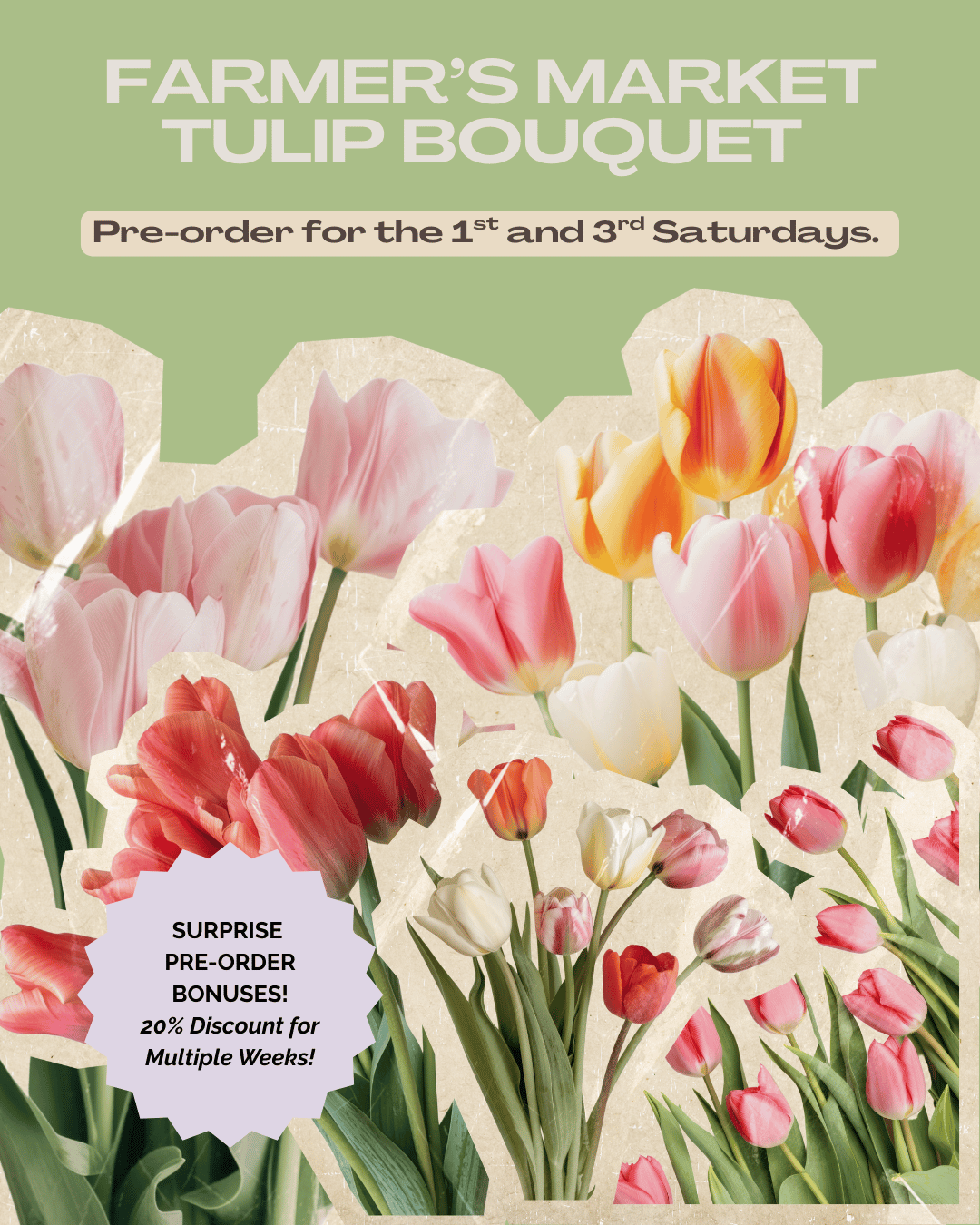 Farmer's Market Tulip Bouquets