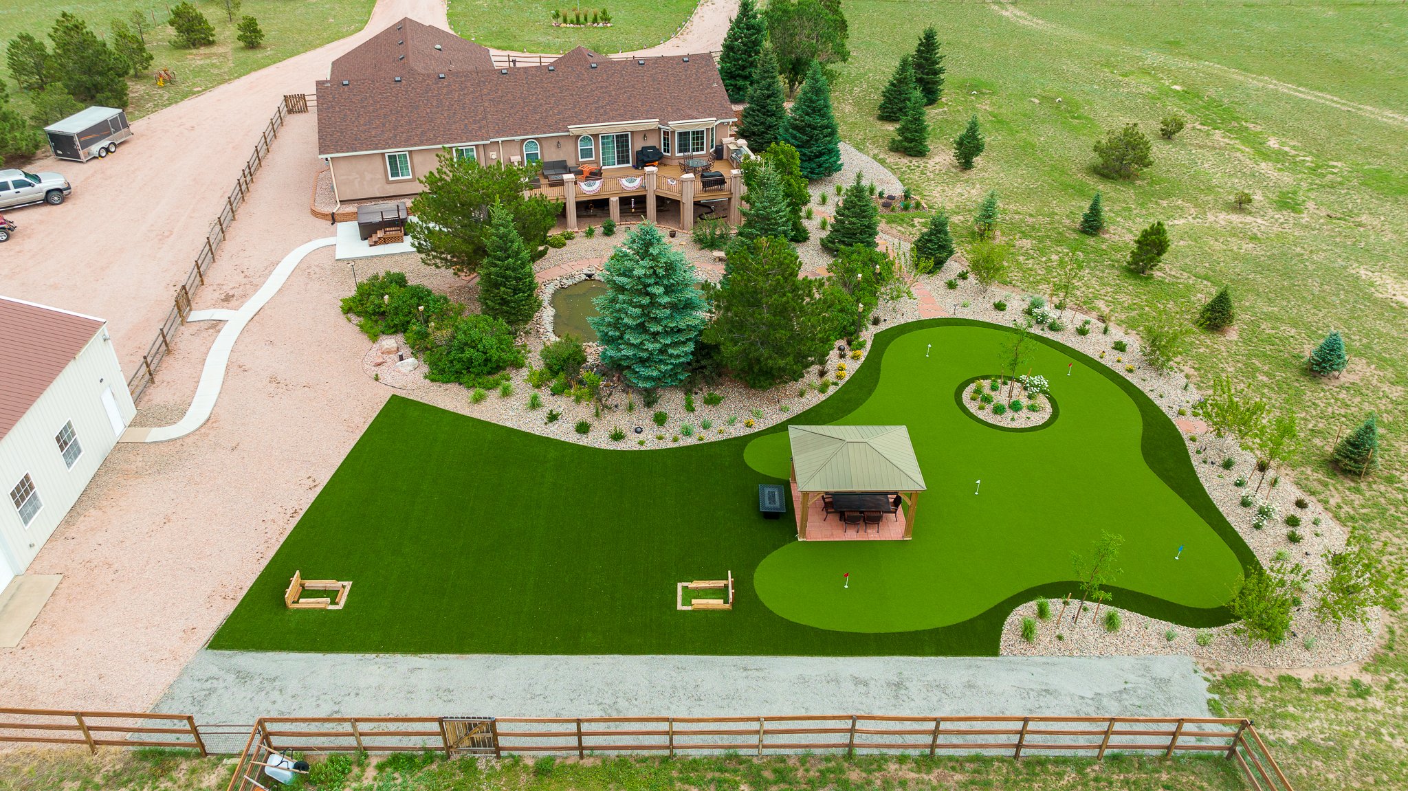 Putting greens and artificial turf in The Pinery, CO
