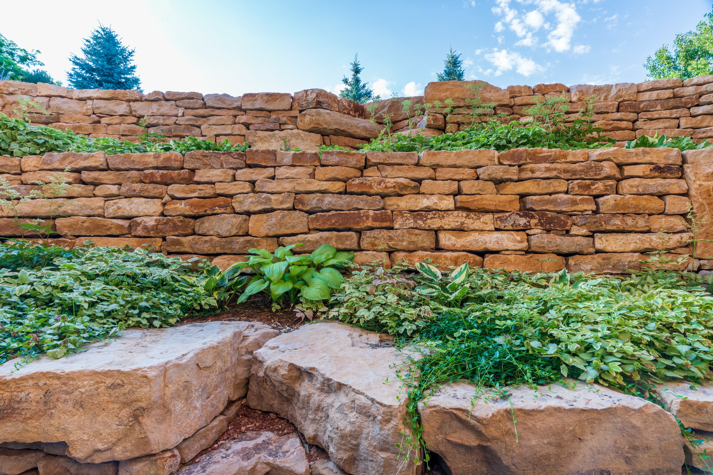 Durable retaining wall in Castle Rock, CO