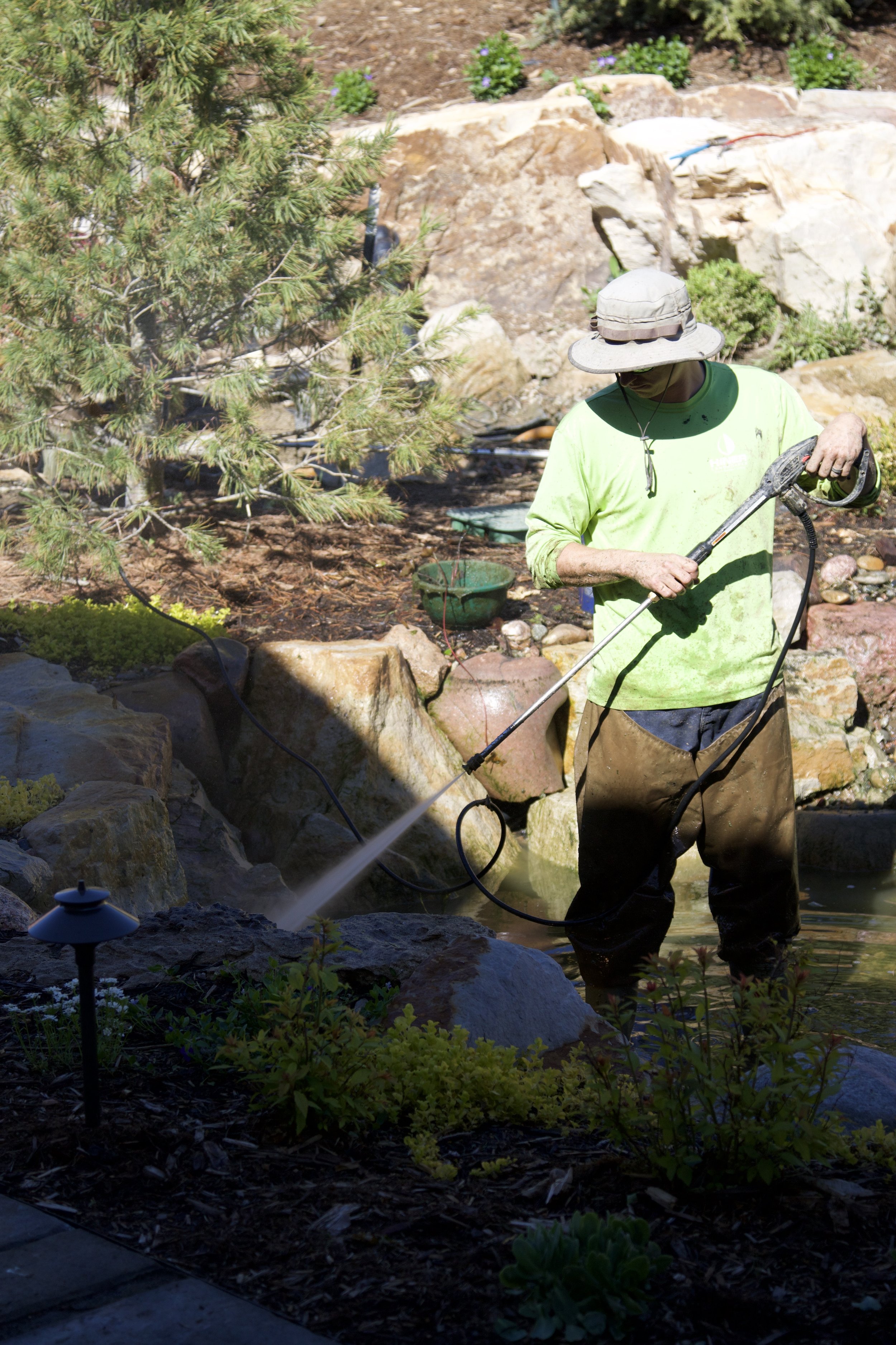 Pond maintenance in The Pinery, CO