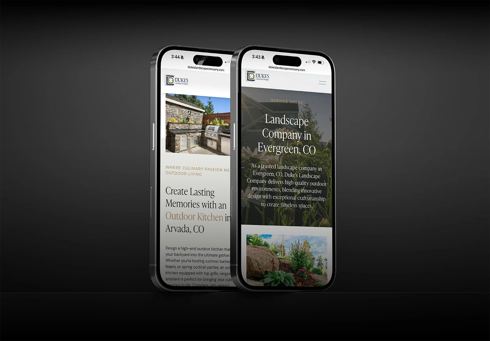SEO optimized local landing pages for landscape design companies