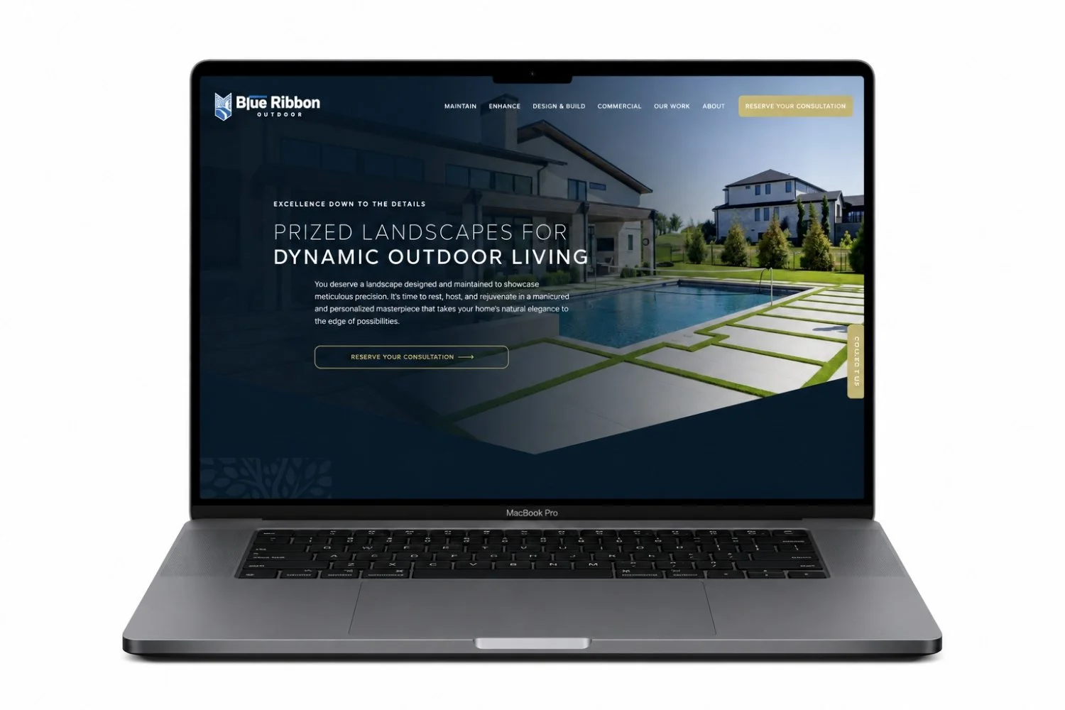 Blue Ribbon website mockup