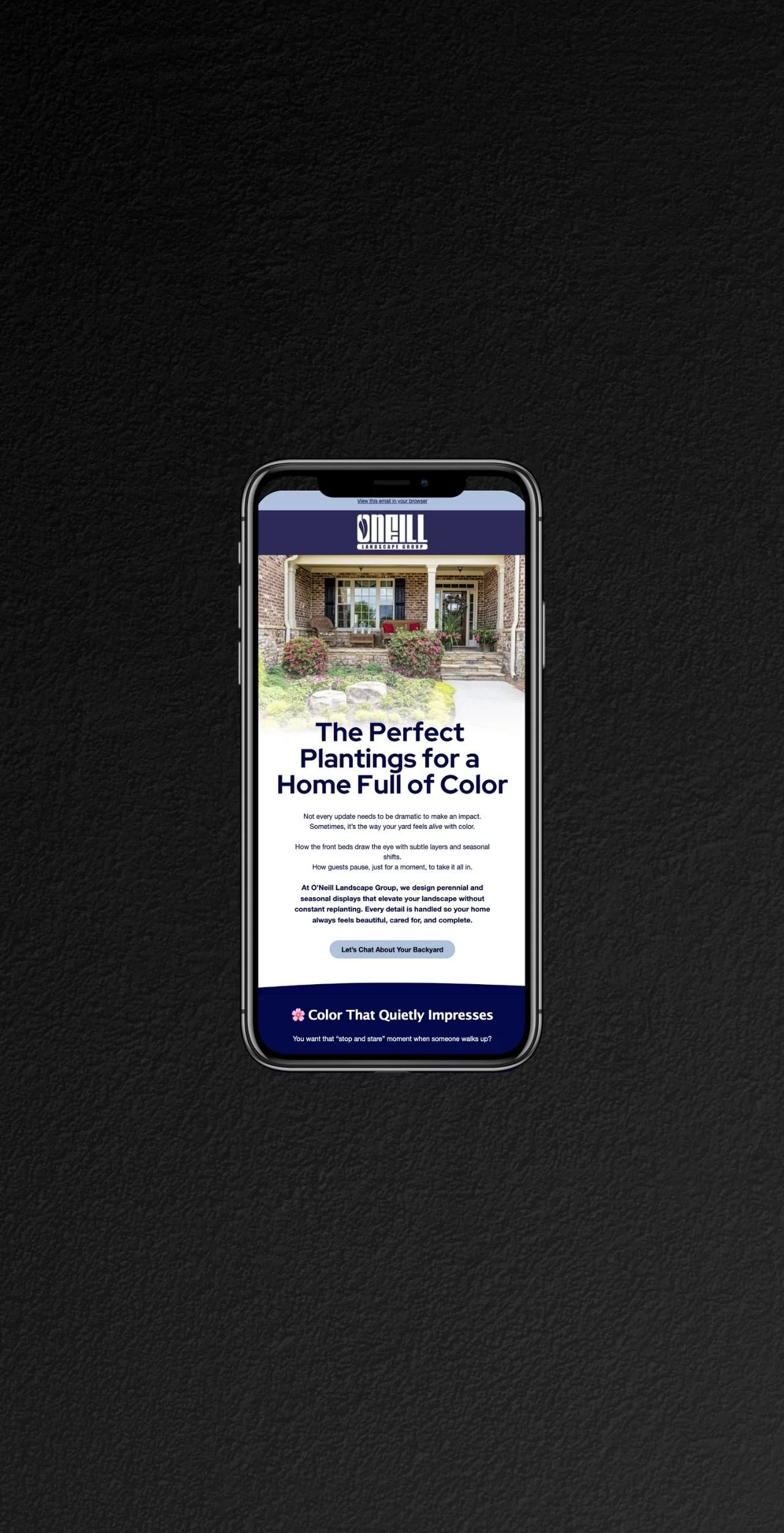 Email campaigns built for landscape design and construction timelines
