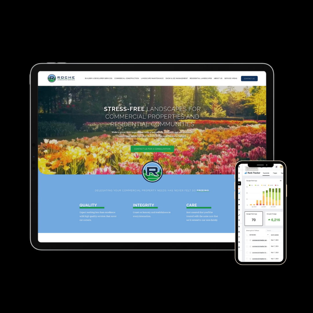 Commercial landscaping website design by Halstead