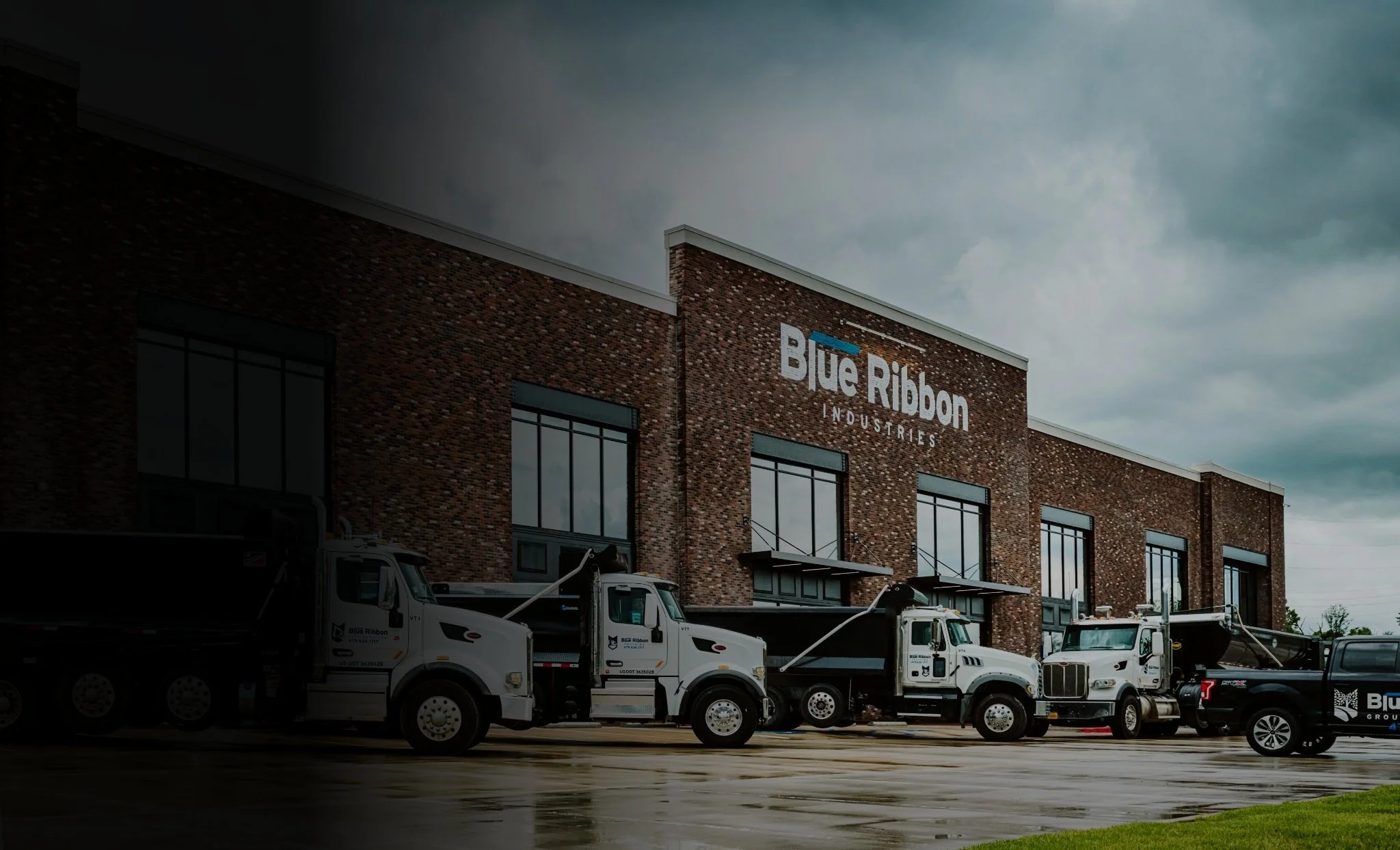 Blue Ribbon Office and trucks