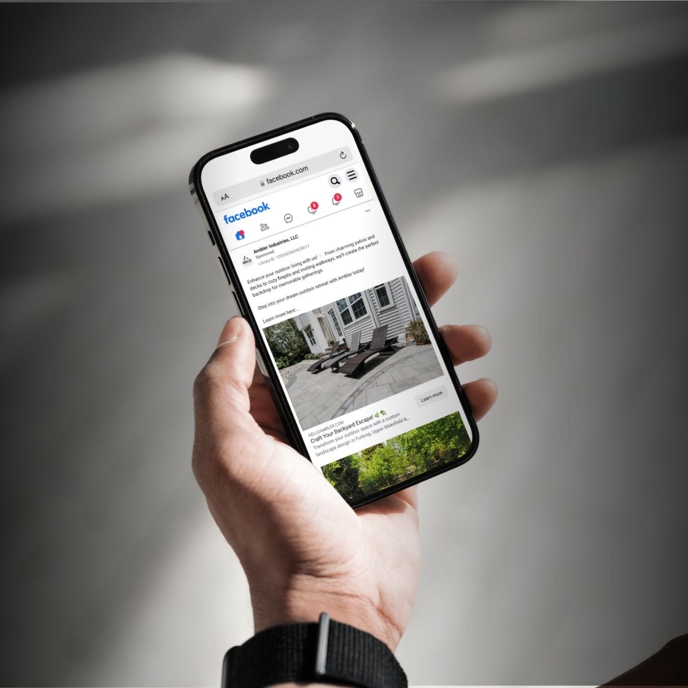 Meta Ads management focused on demand generation for landscapers