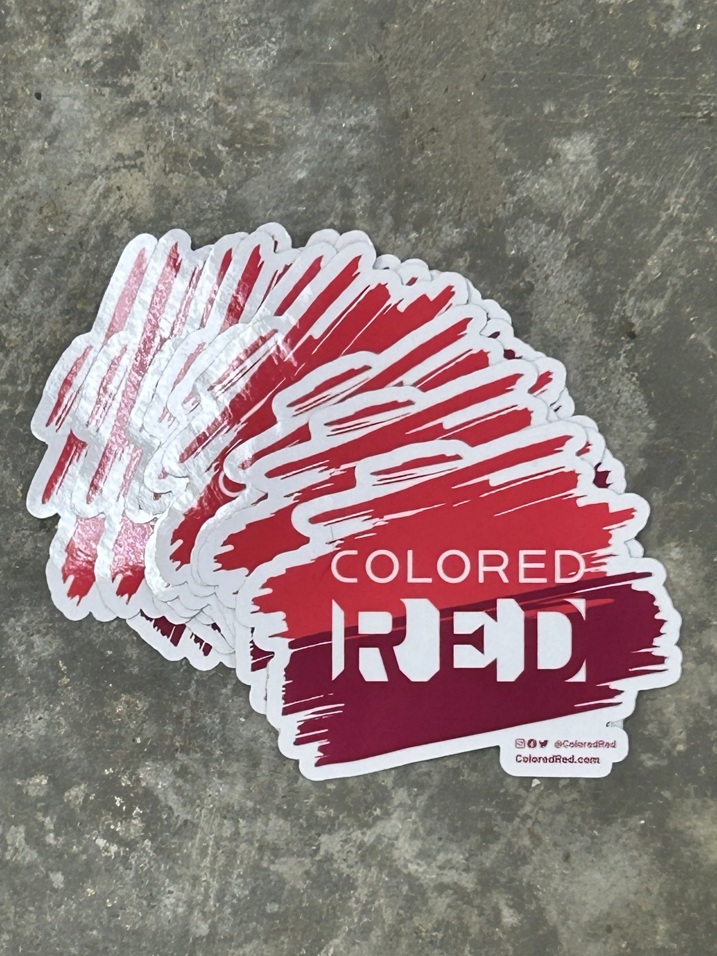 Colored Red Stickers