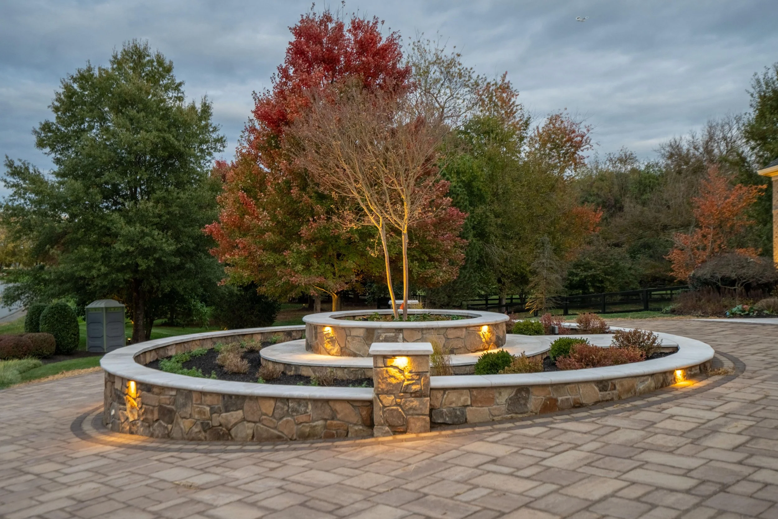 Maintained perimeter landscaping supporting security sightlines in Ashburn, VA