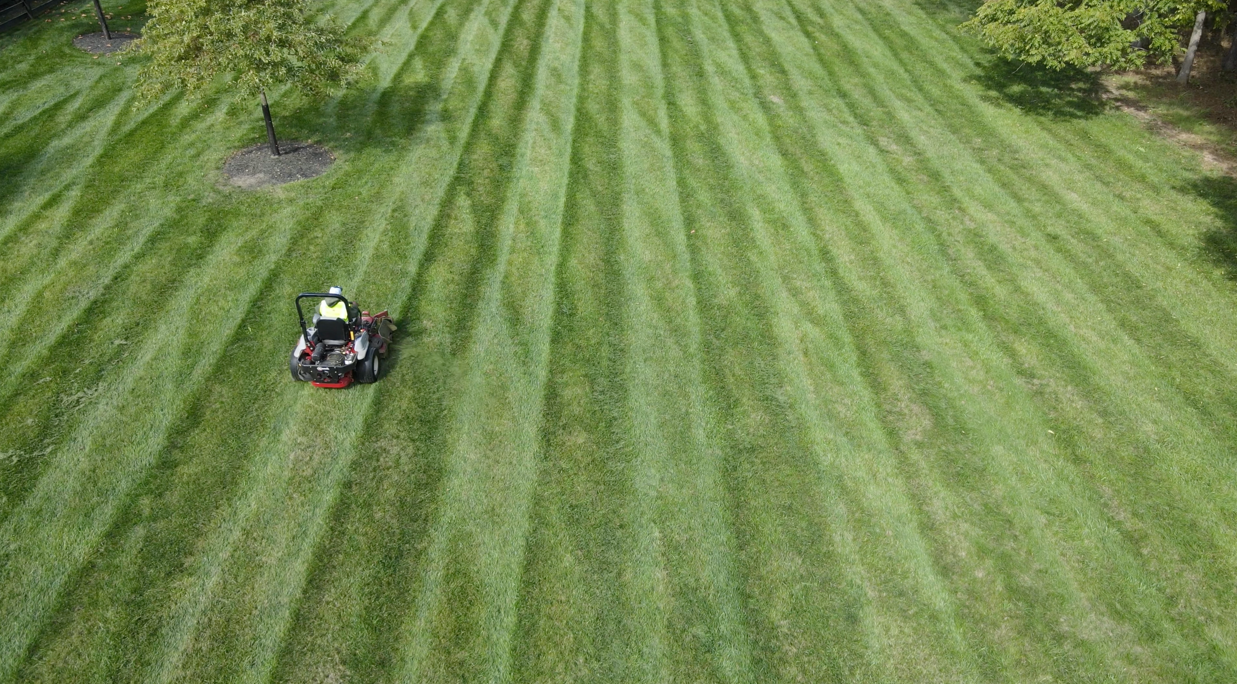 Mission-critical facility landscaping with controlled vegetation in Loudoun County, VA