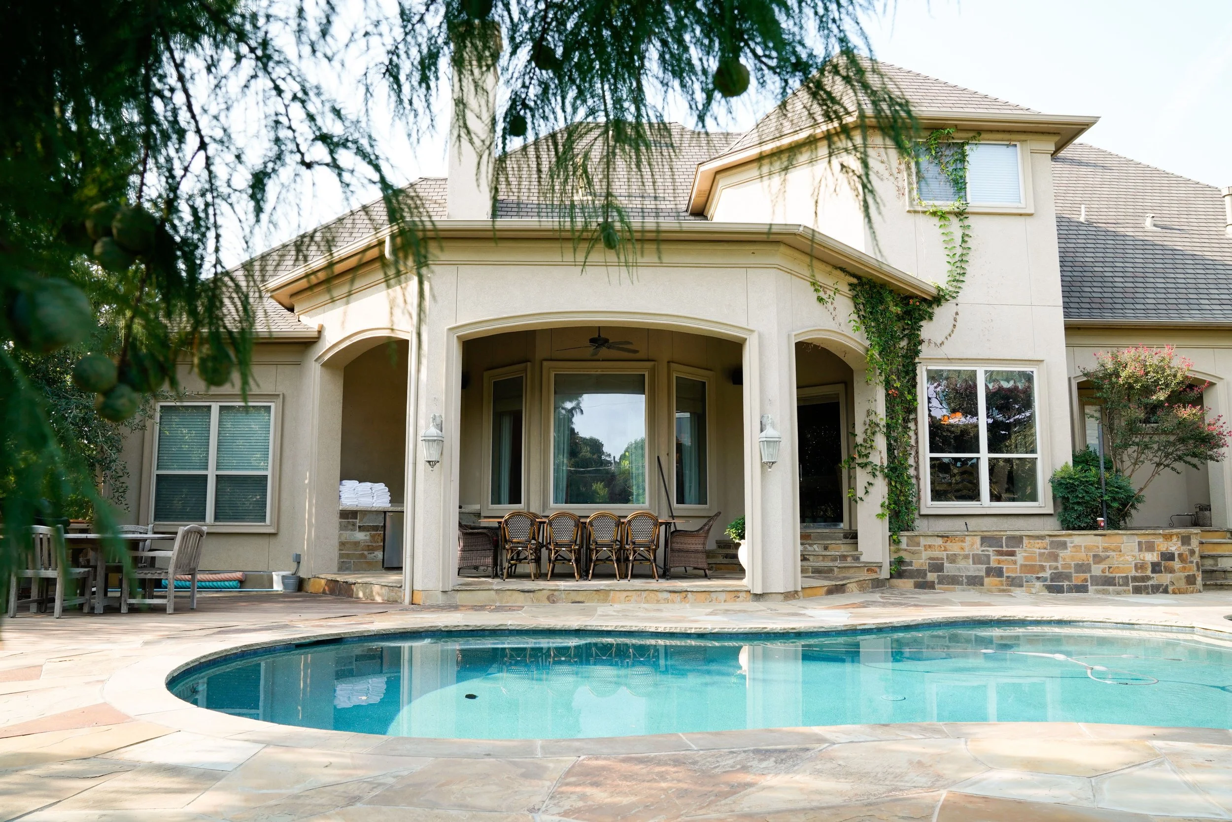 inground pool and retaining wall keller tx