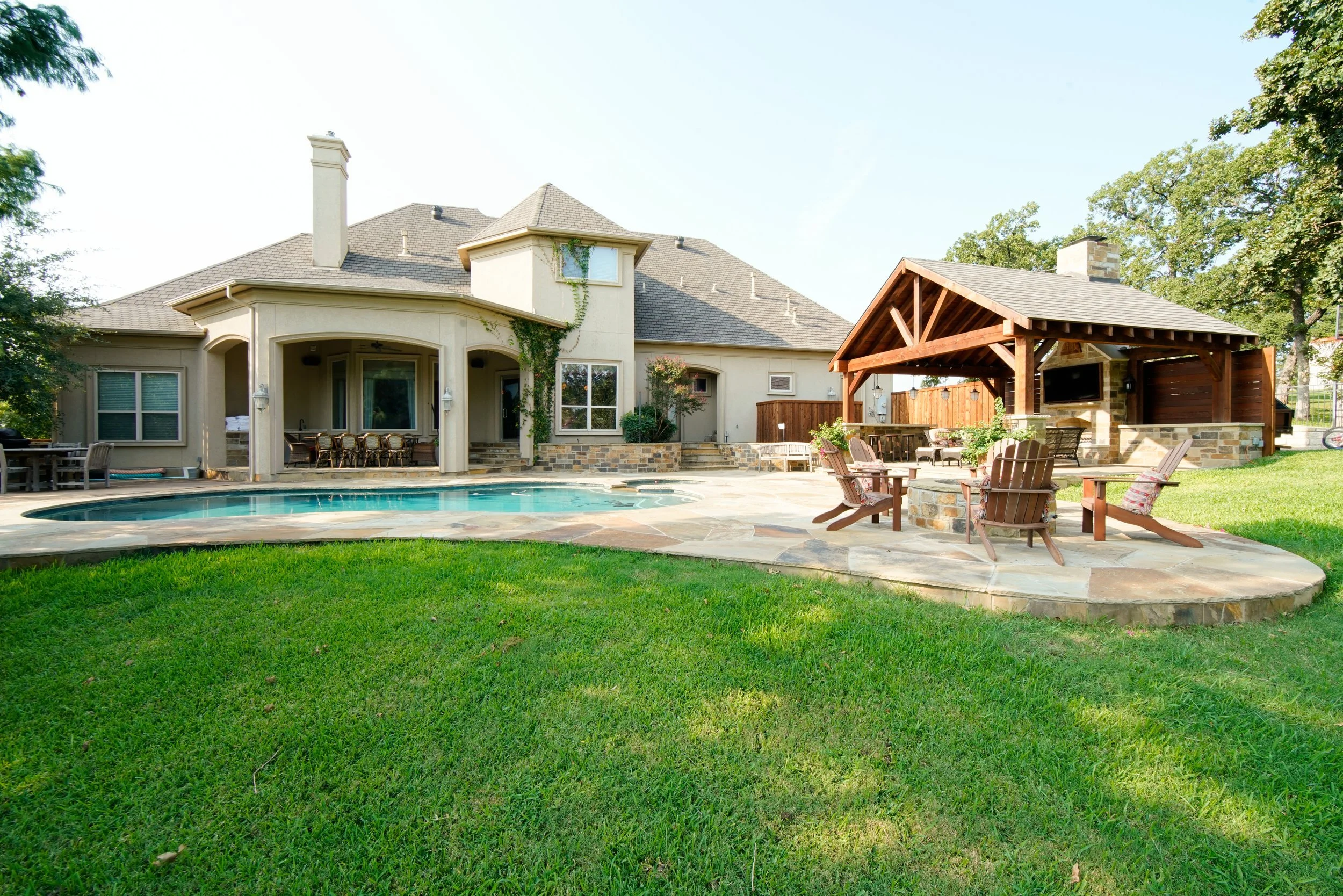 Outdoor living space with patio in Trophy Club, TX