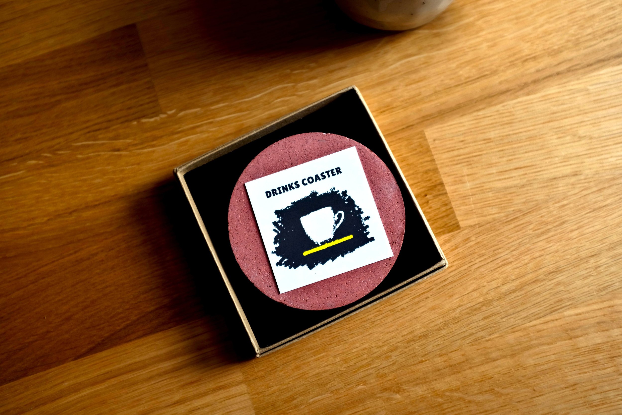 Brick Red Drinks Coaster by Art for Foodies (1).JPG