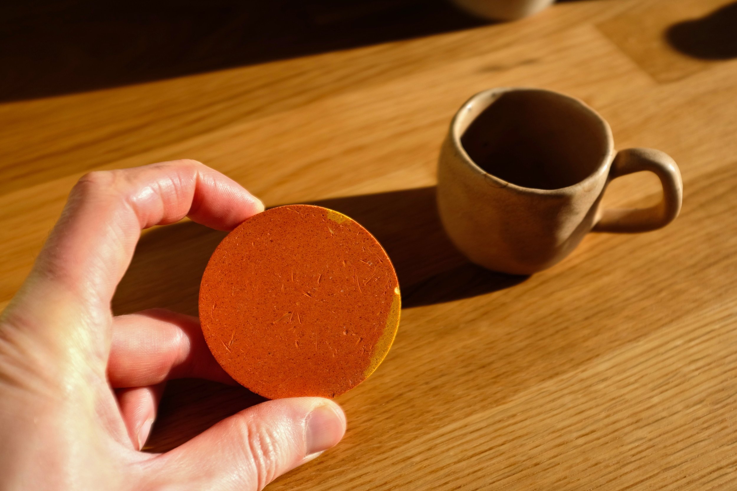 Orange Yellow Espresso Coaster (3).JPG