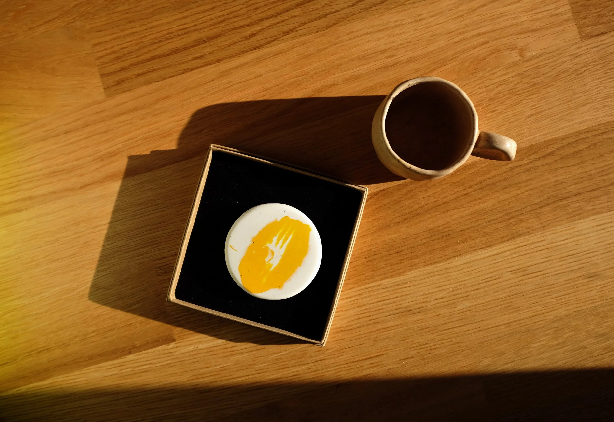 White Yellow Espresso Coaster (2).JPG