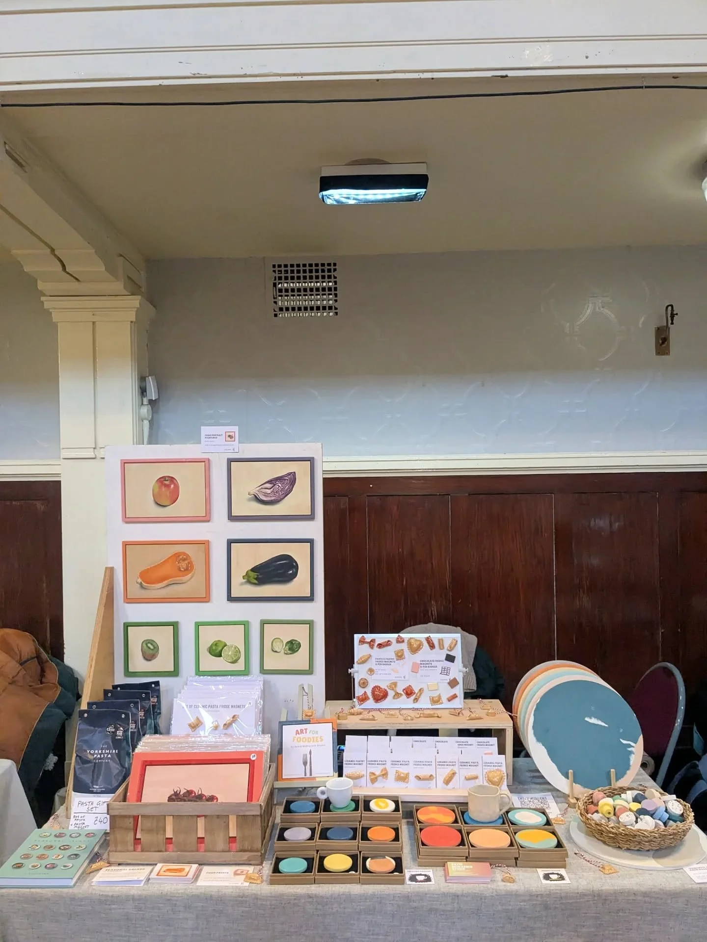 Another day another market! Here at Portobello Town Hall for @support_the_makers market today til 4! 

Swipe for my nice wee view from behind the stall today!

@studioyoki &amp; @r.r.designs are here too!

#supportthemakers
#portobellotownhall #porto