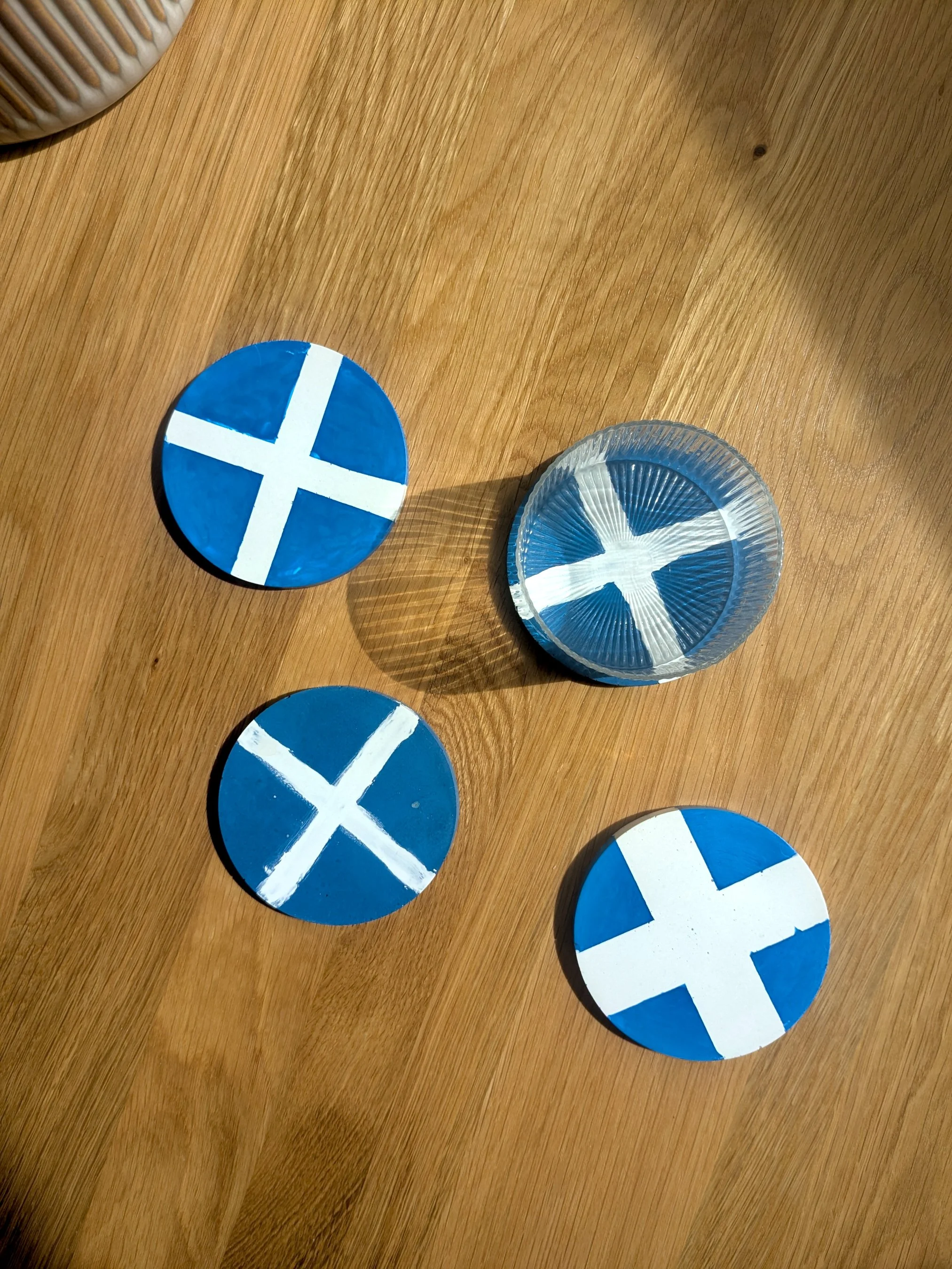 Beginners Jesmonite FIFA World Cup 2026 Scotland Flag Coaster Workshop - Afternoon Session