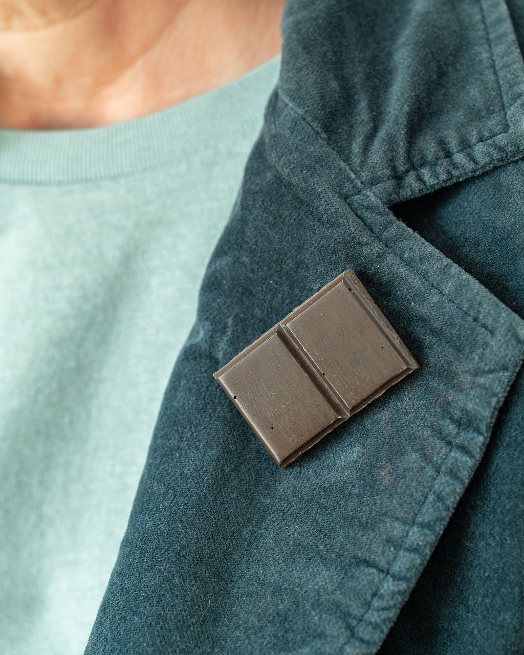 Shareable Dark Chocolate Pin Badge