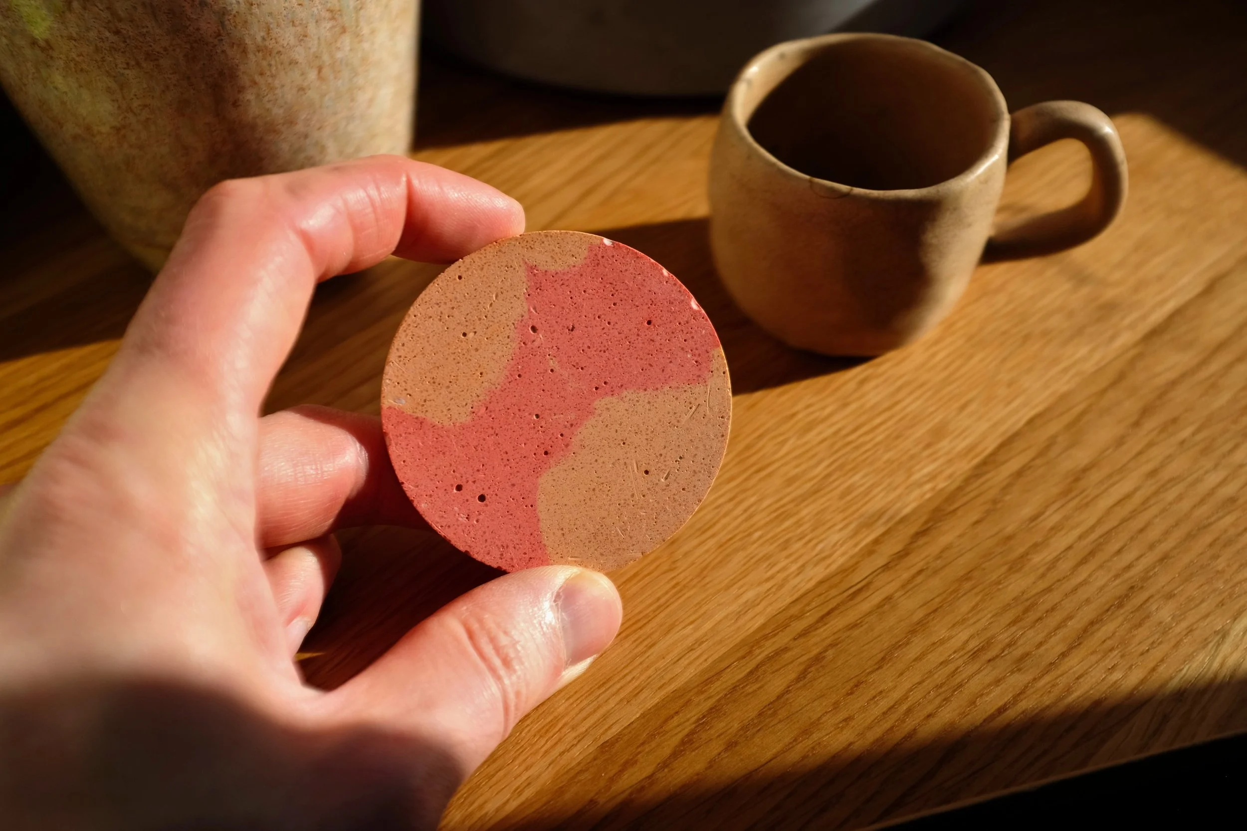 Two Tone Melon Espresso Coaster (3).JPG