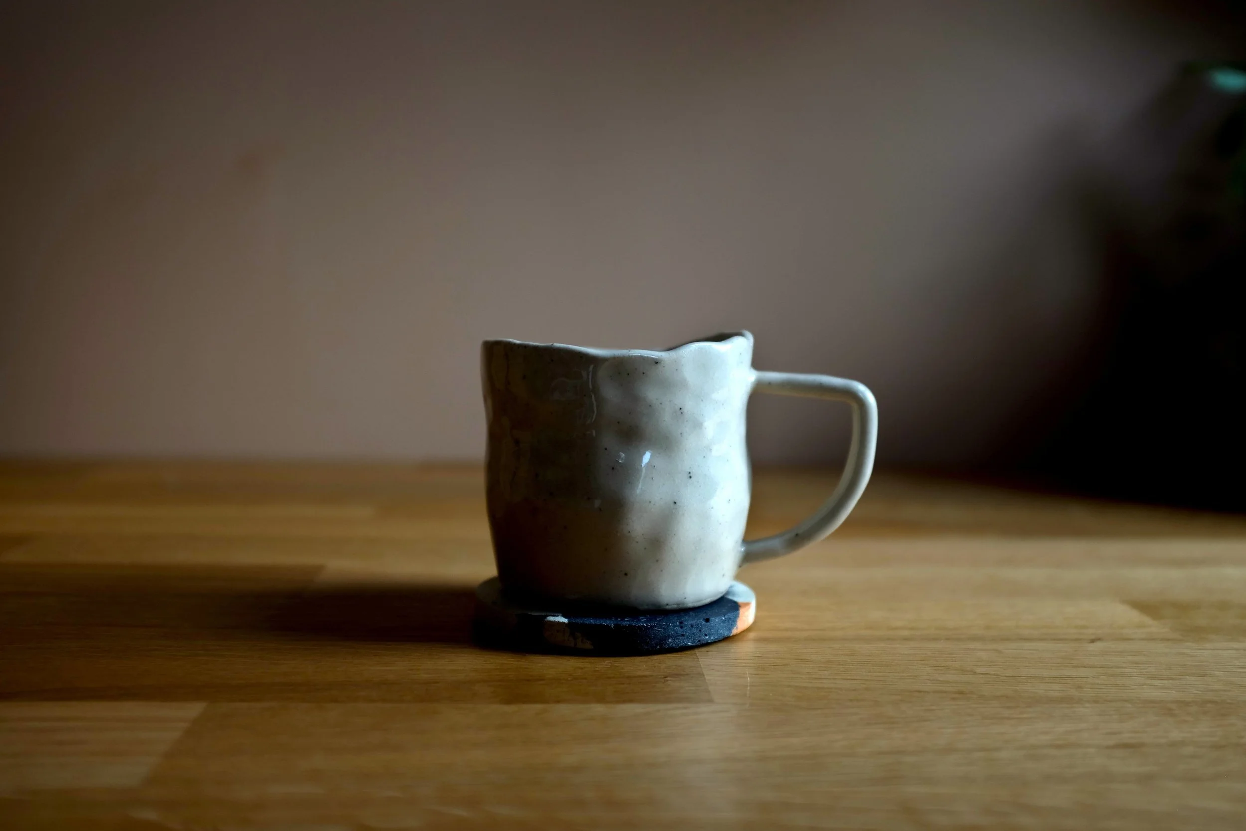 Black, Ivory & Burnt Orange Drinks Coaster (4).JPG