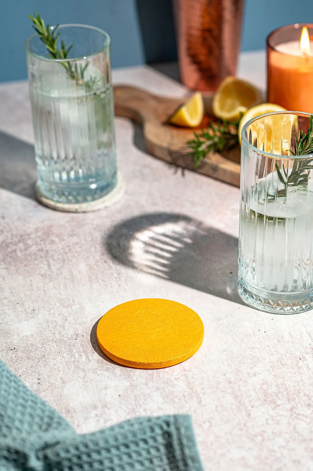 Corn Cob Yellow Jesmonite Drinks Coaster (1).jpg