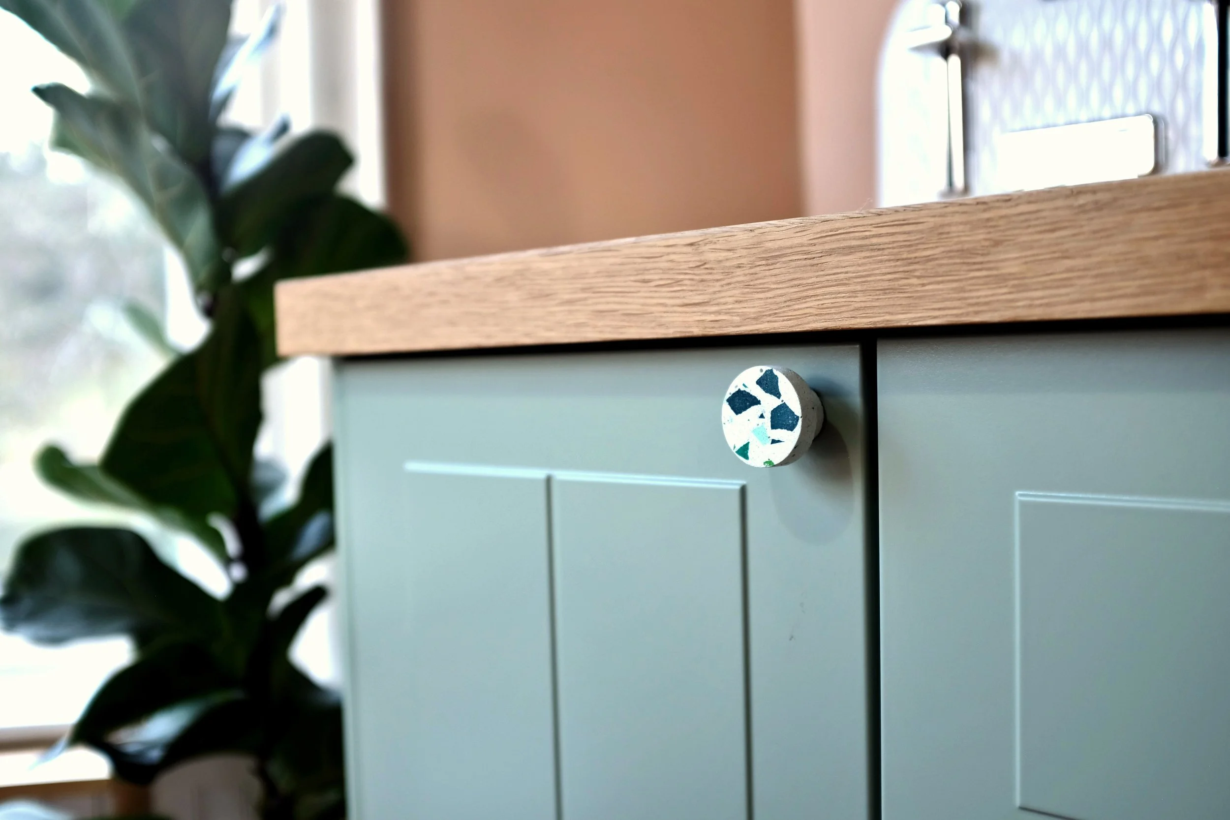 Furniture Knob Handle with Bespoke Terrazzo Design