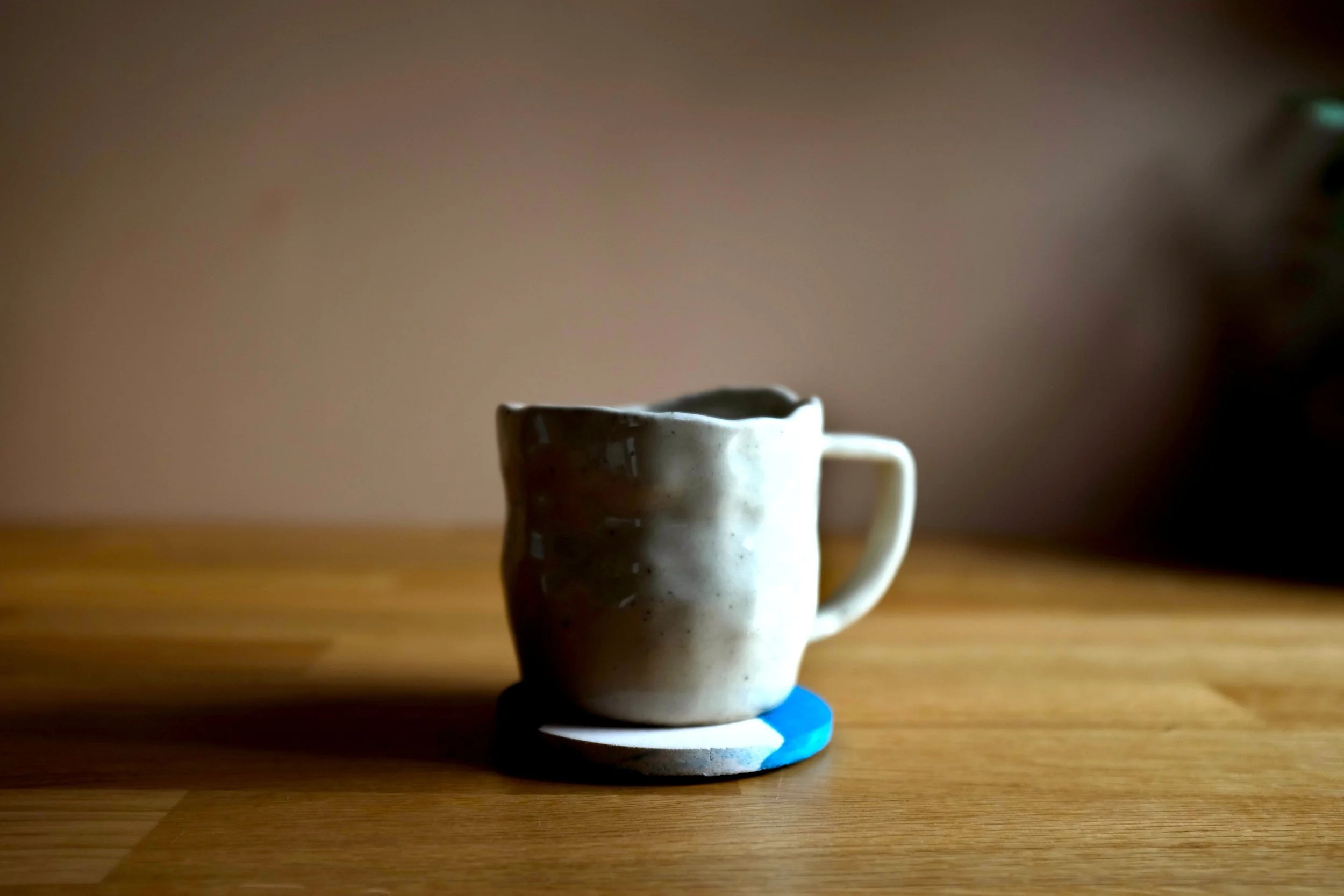 Deep Blue Beige Drinks Coaster (3).JPG