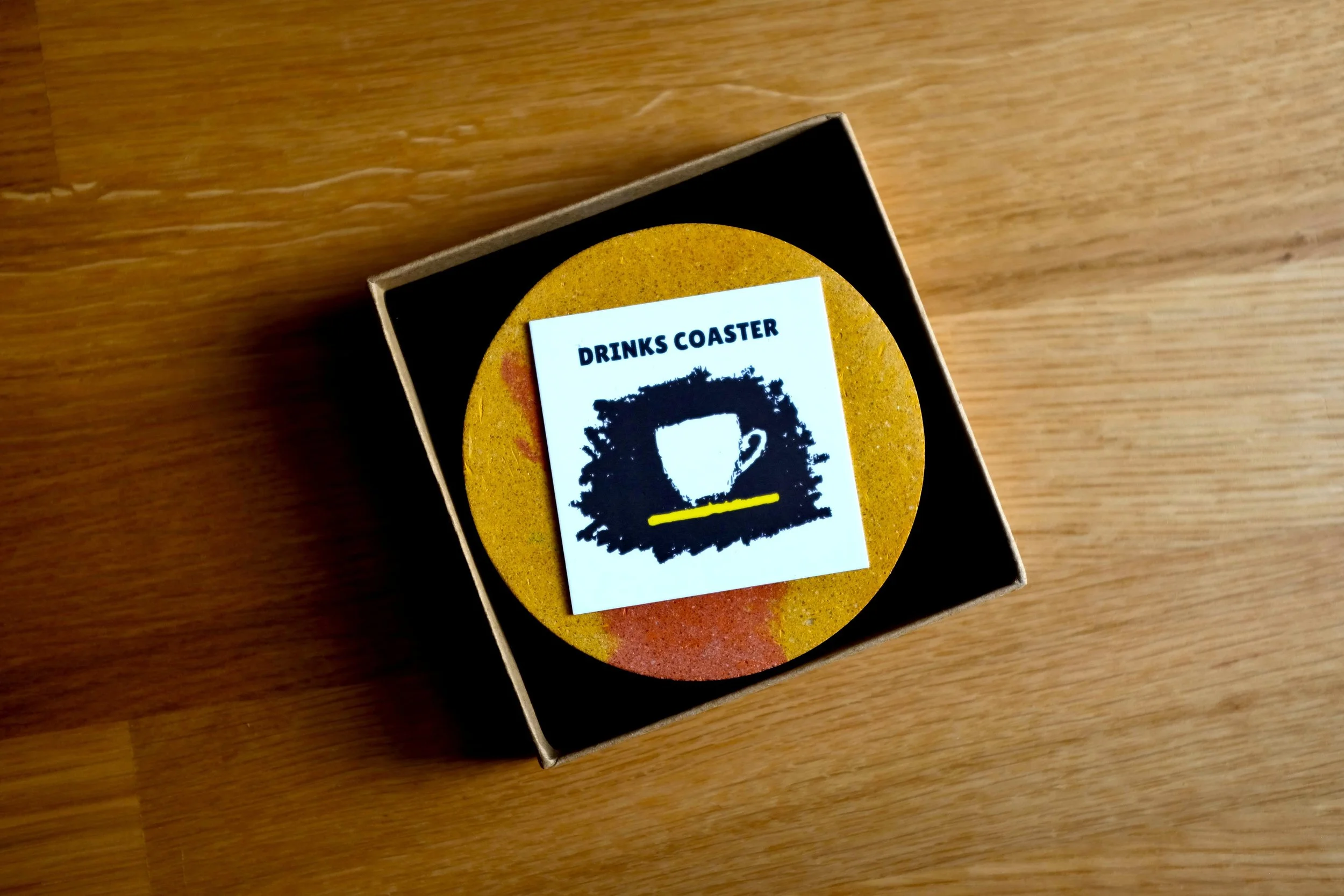 Yellow and Burnt Orange Drinks Coaster (1).JPG