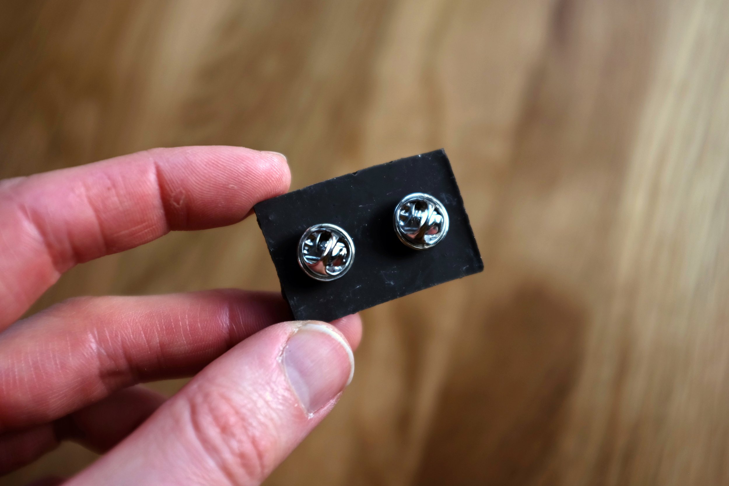 Double Dark Chocolate Pin Badge by Art for Foodies (2).JPG