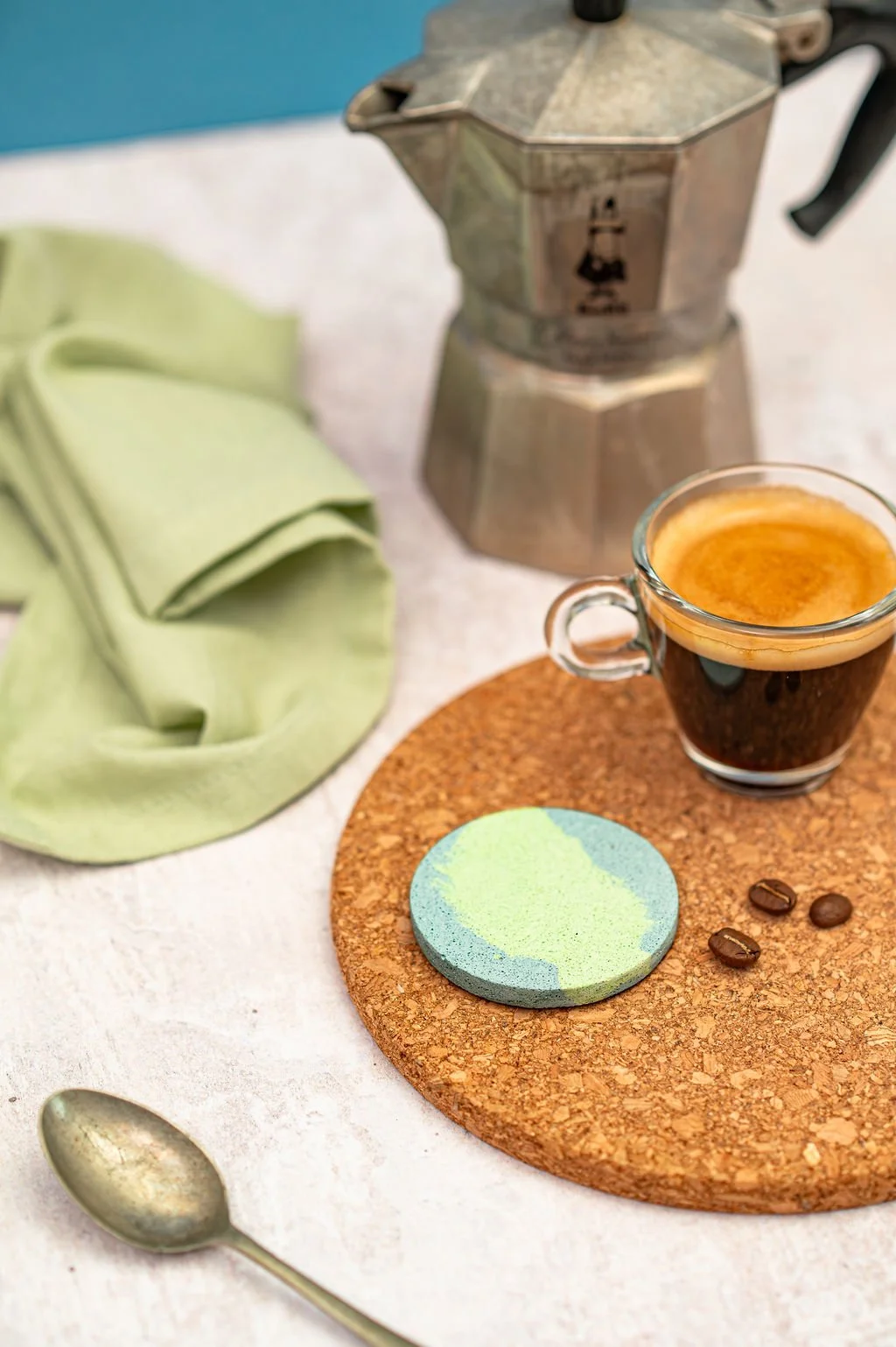 Bespoke Espresso Coaster with Splatter Design in Colours of your Choice!