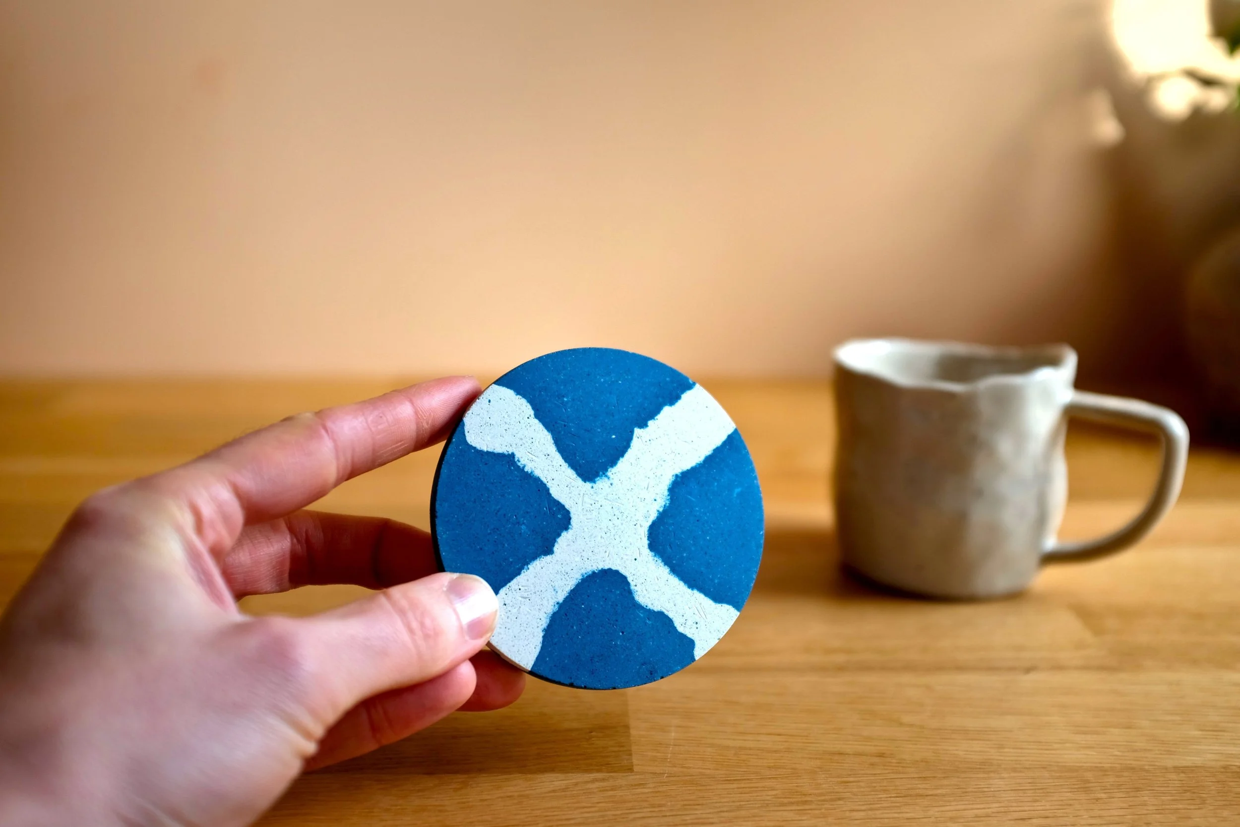 Scotland Flag Drinks Coaster by Art for Foodies (2).JPG