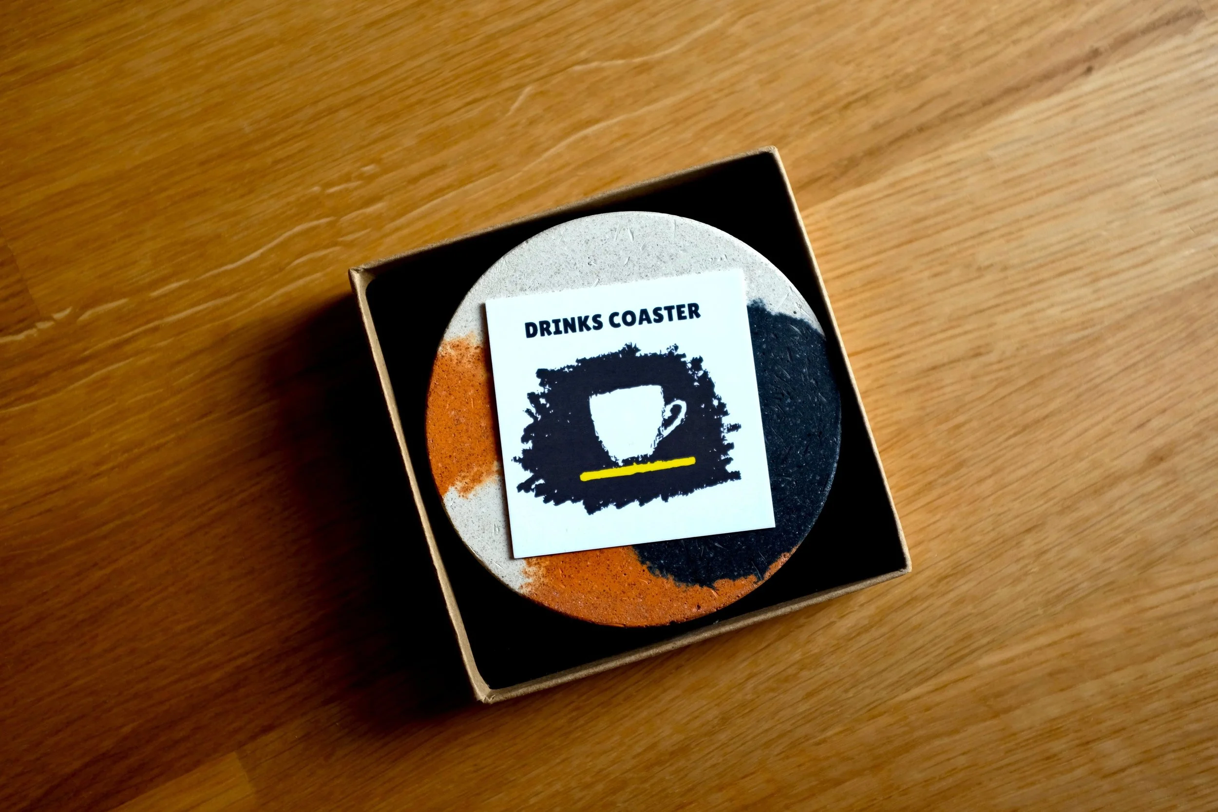 Black Burnt Orange Ivory Dirnks Coaster (3).JPG