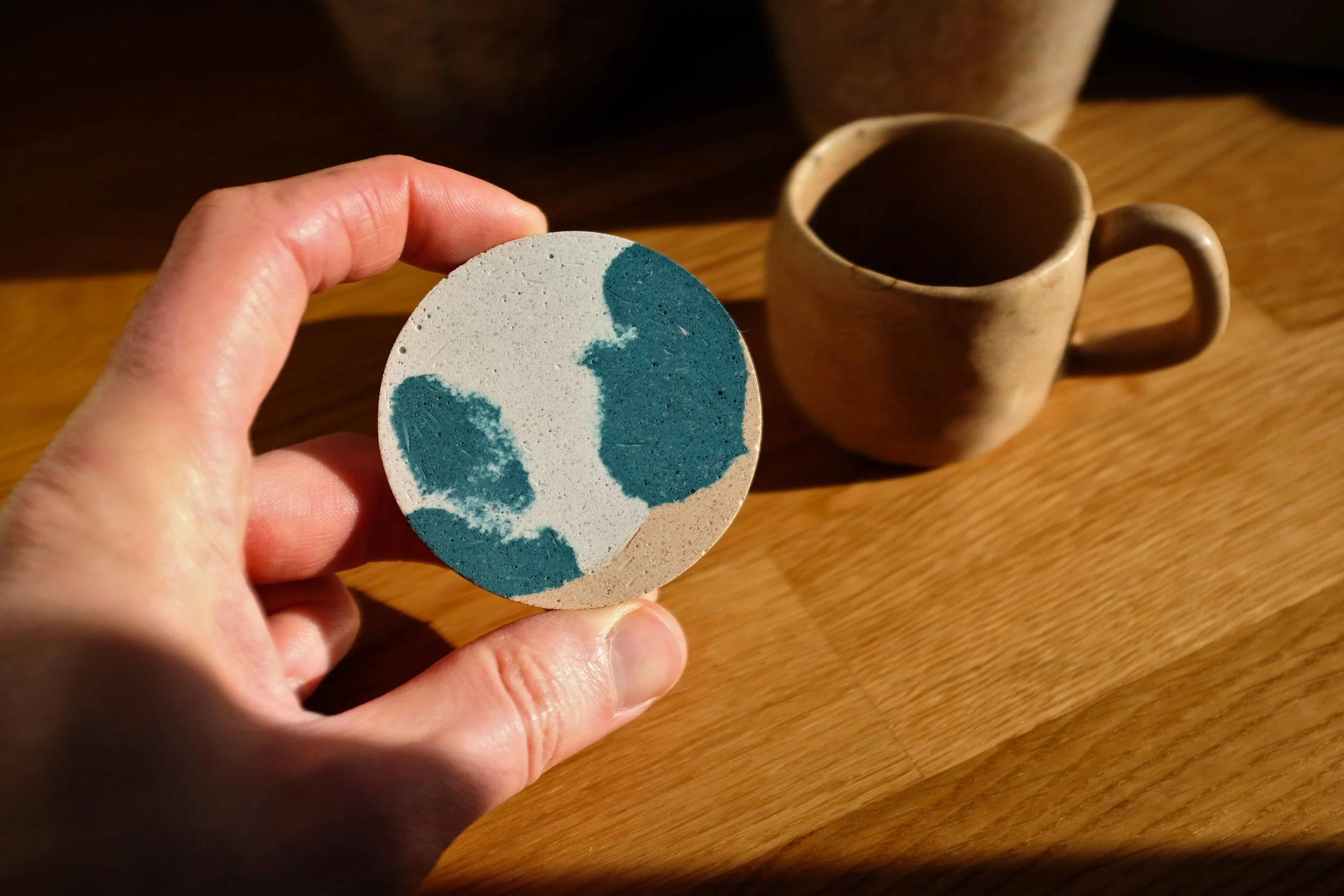 Bespoke Espresso Coaster with Splatter Design in Colours of your Choice!