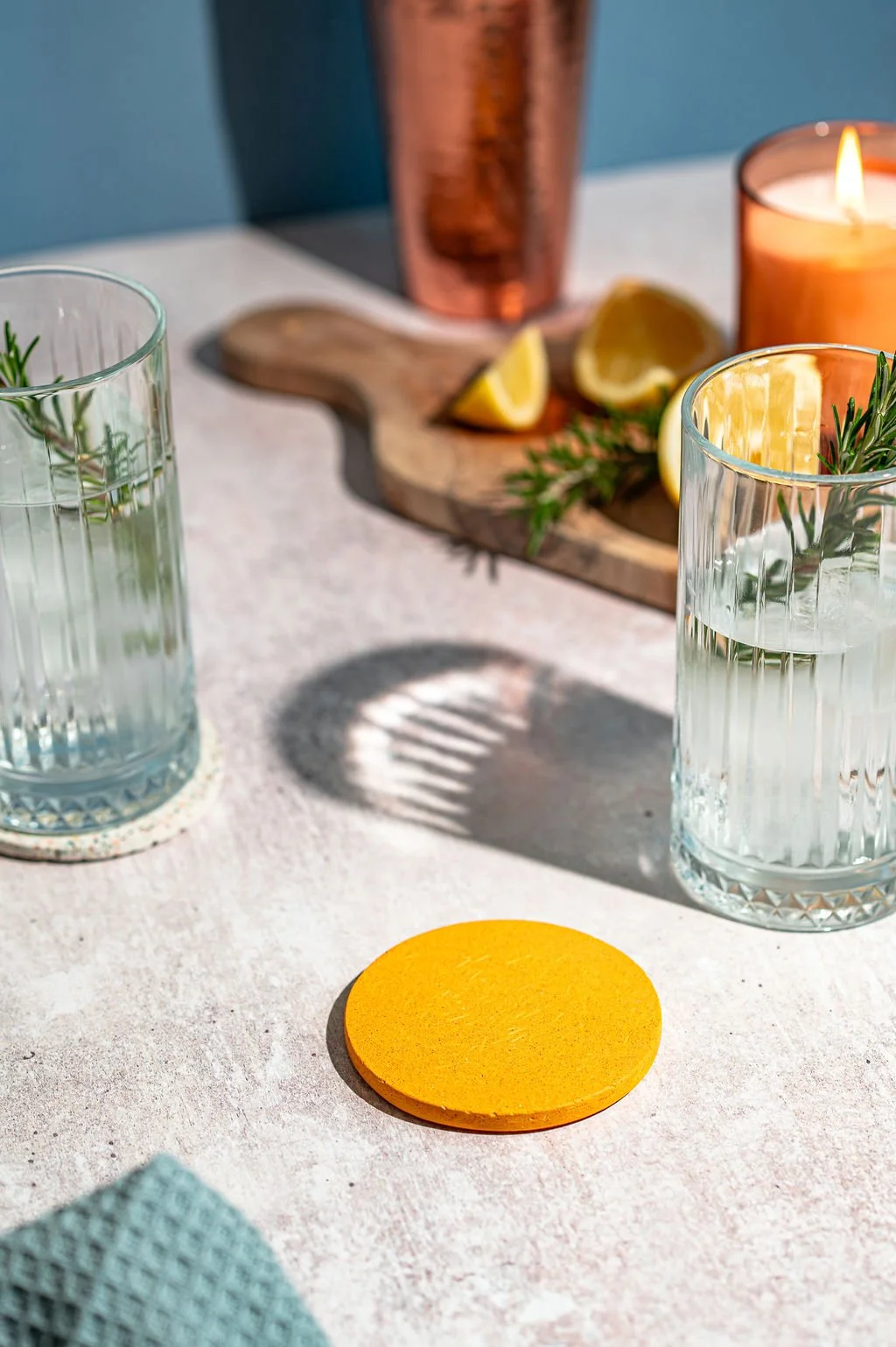 Corn Cob Yellow Jesmonite Drinks Coaster.jpg