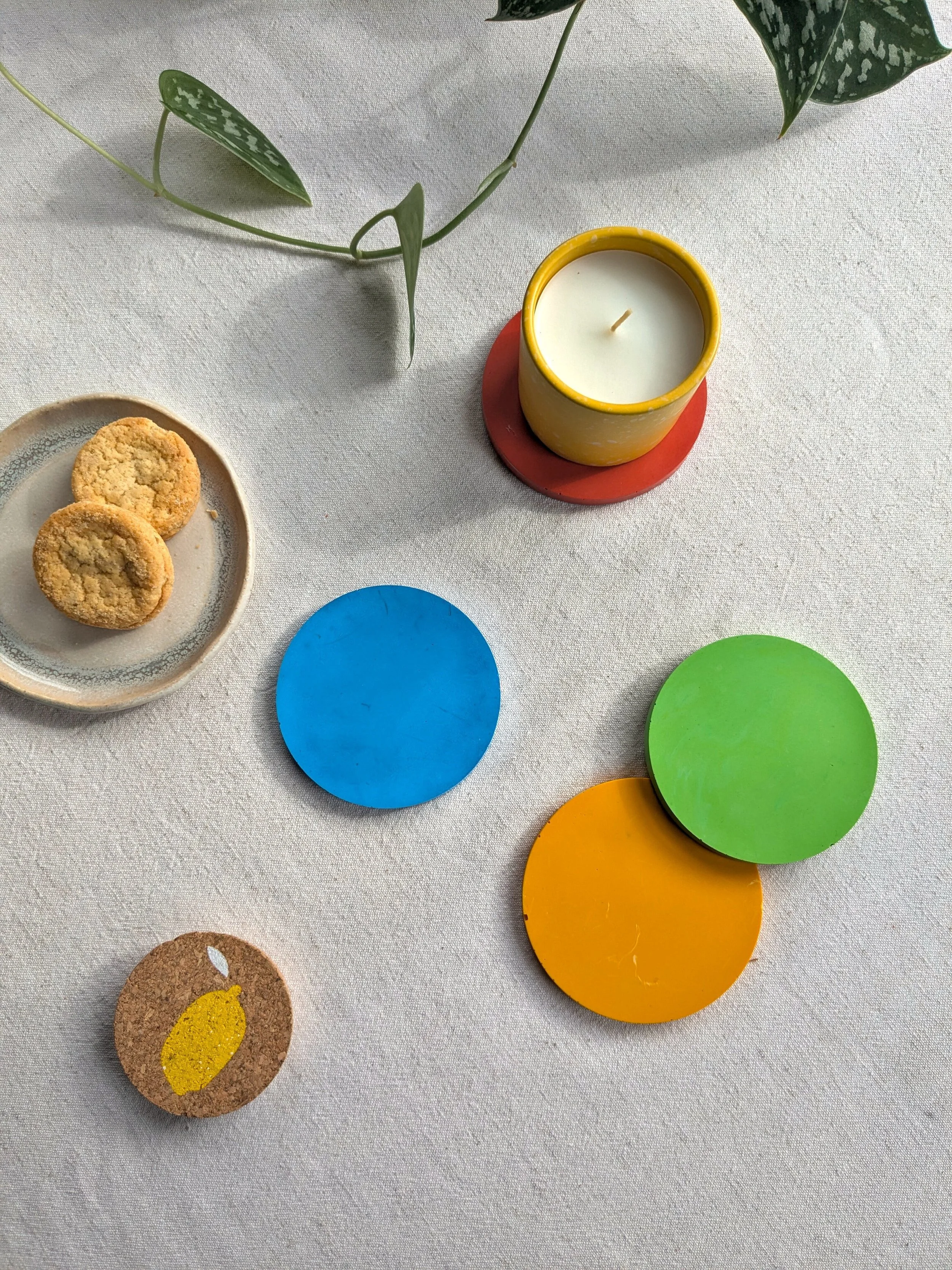 Plain Colour Drinks Coaster Set Workshop using Jesmonite Eco Resin