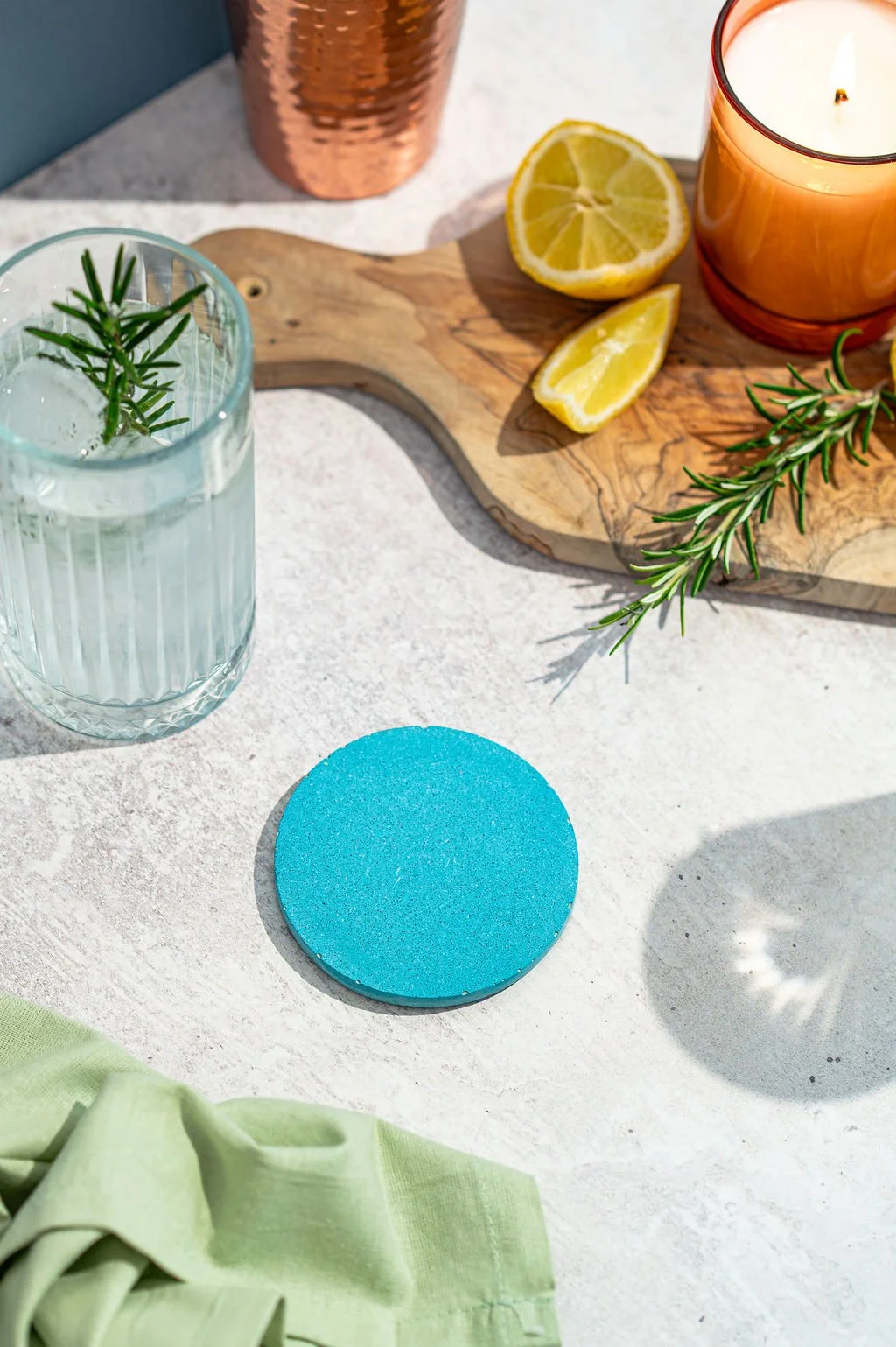 Sky Blue Jesmonite Drinks Coaster.jpg