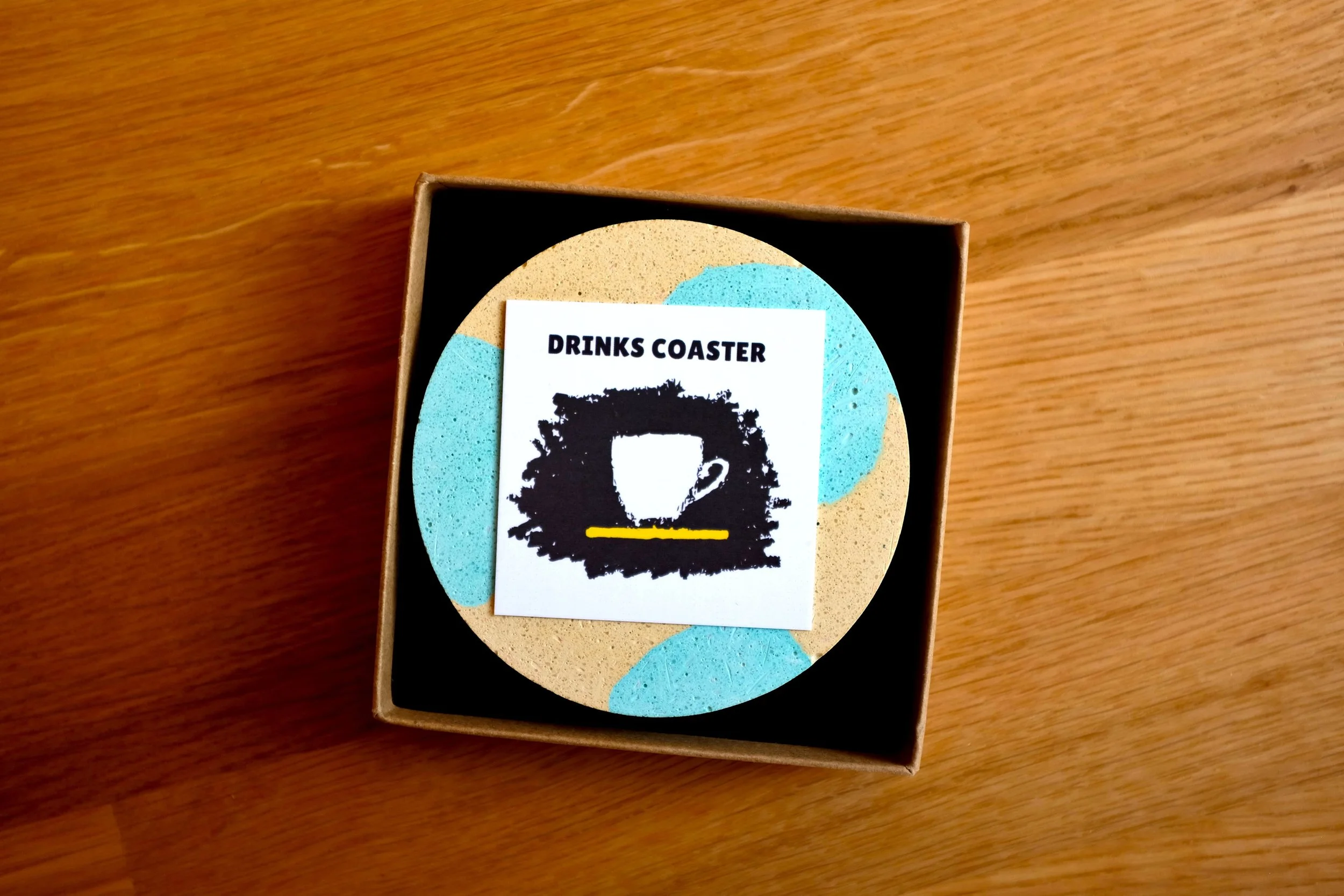 Light Blue Beige Drinks Coaster (5).JPG