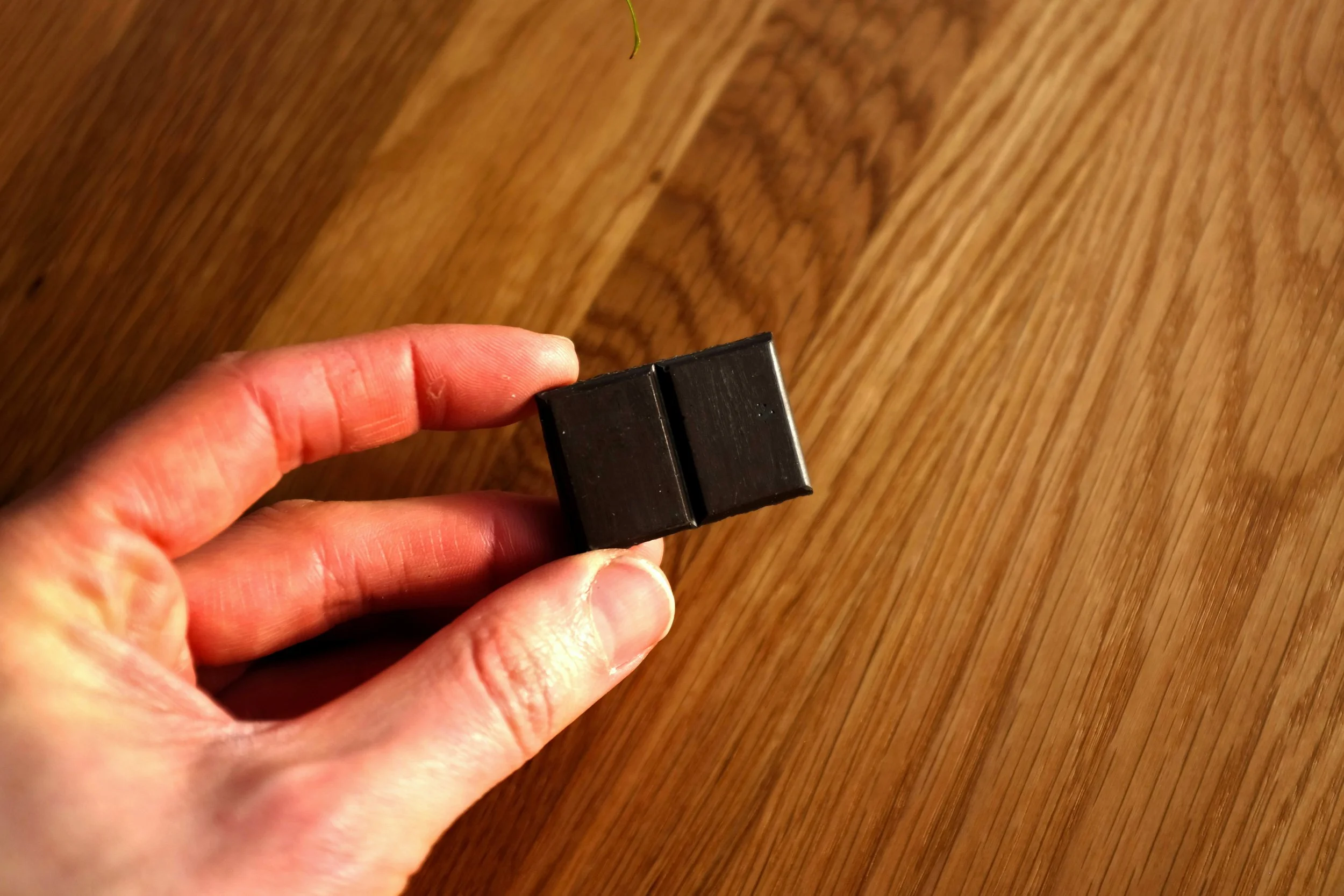 Double Dark Chocolate Fridge Magnet - Pin Badge by Art for Foodies (1).JPG