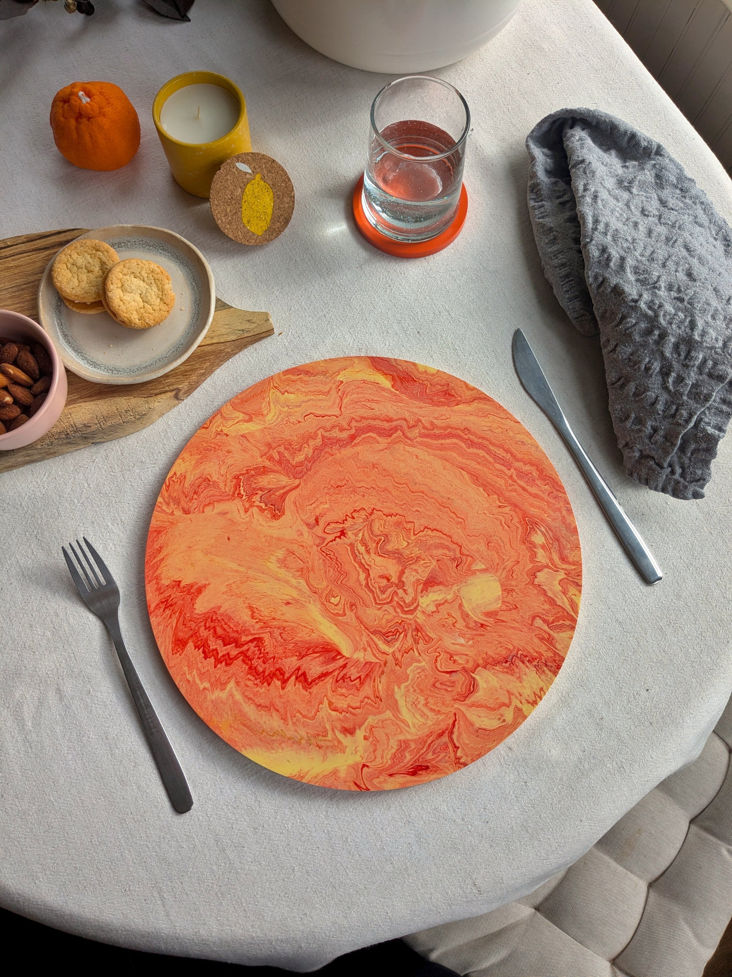Marble Pattern Placemat Workshop using Jesmonite Eco Resin