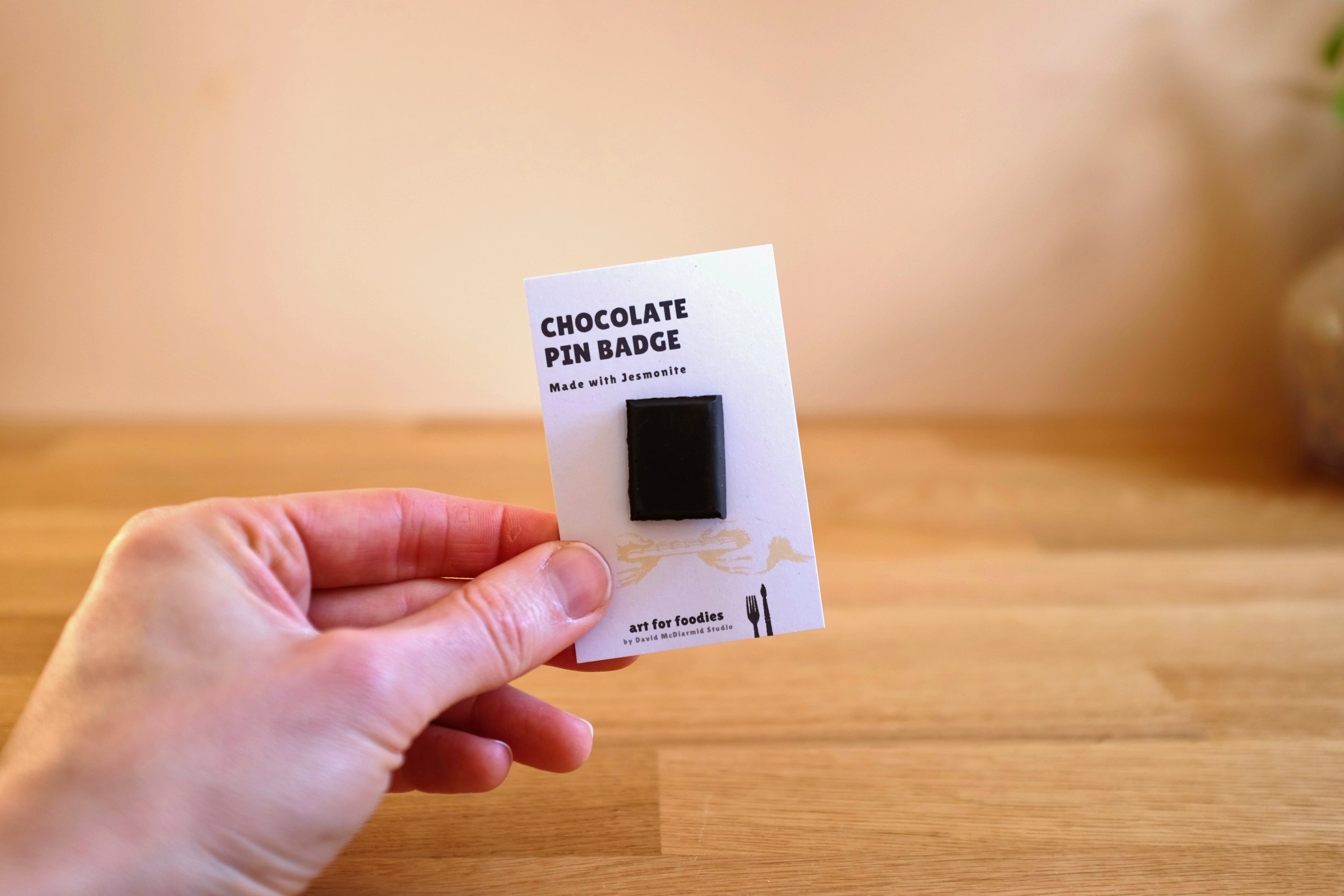 Dark Chocolate PIn Badge by Art for Foodies.JPG