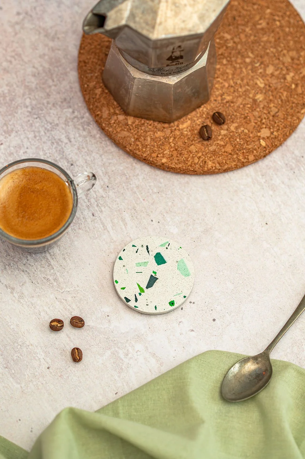 Green Terrazzo Mini Espresso Coaster.jpg
