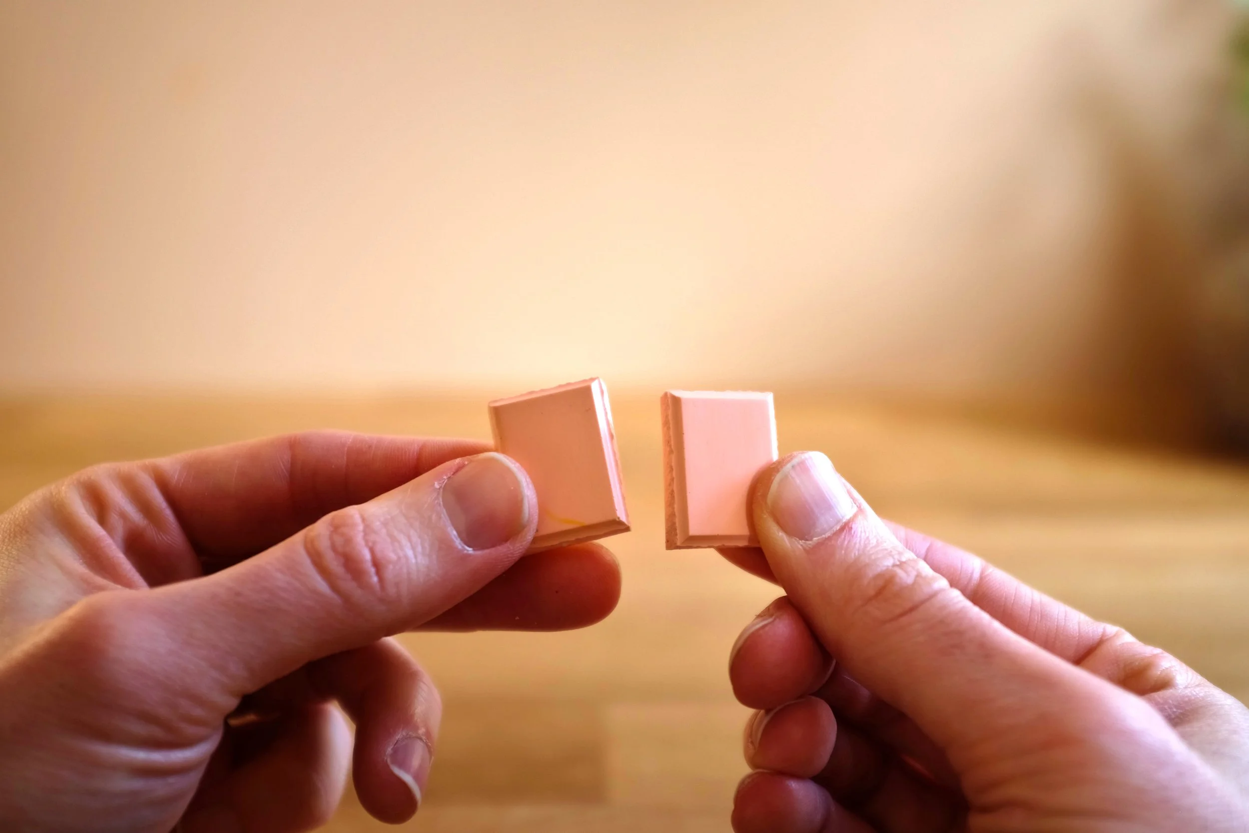 Double Ruby Chocolate Fridge Magnet - Pin Badge by Art for Foodies (3).JPG