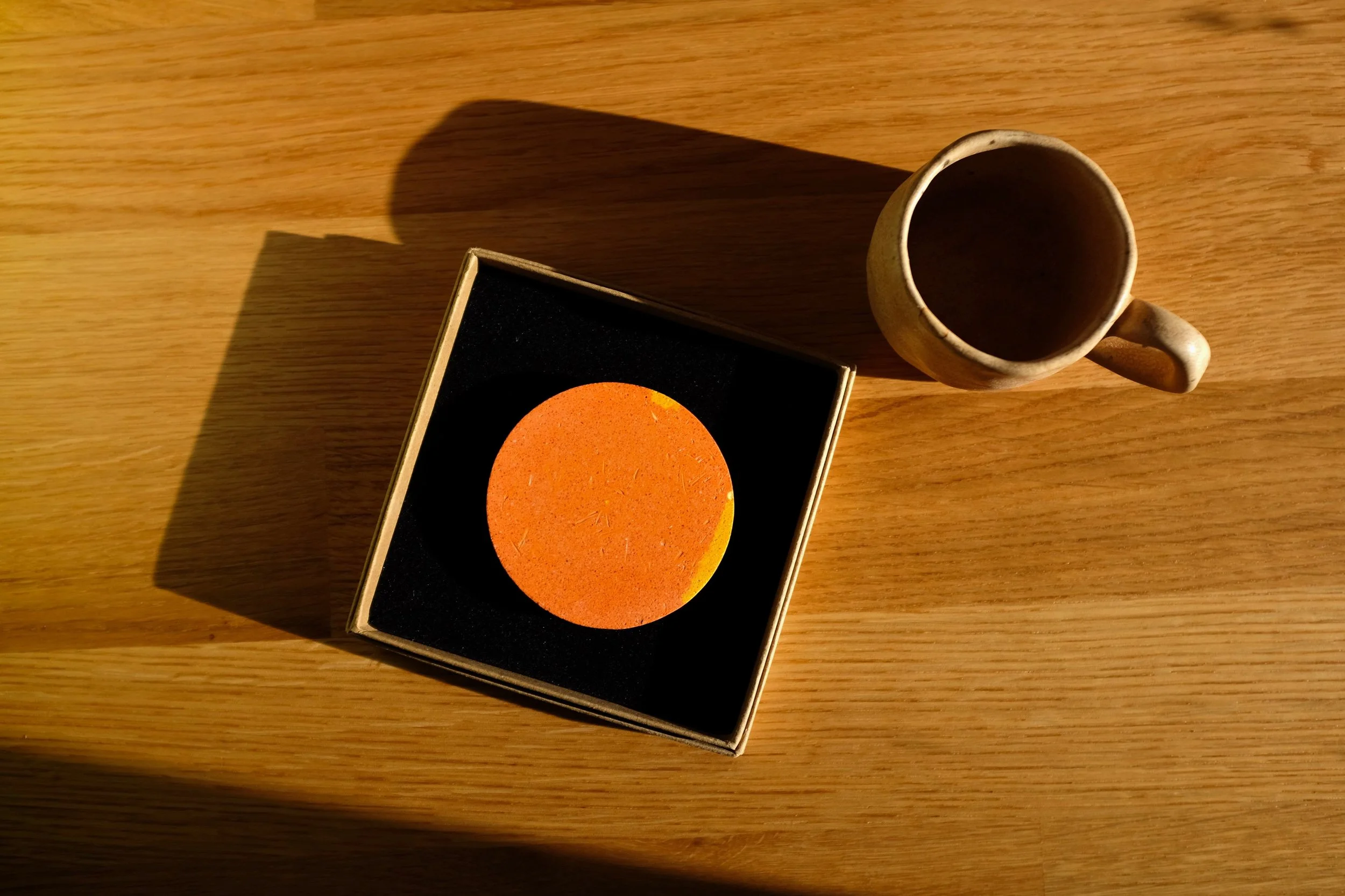 Orange Yellow Espresso Coaster (1).JPG