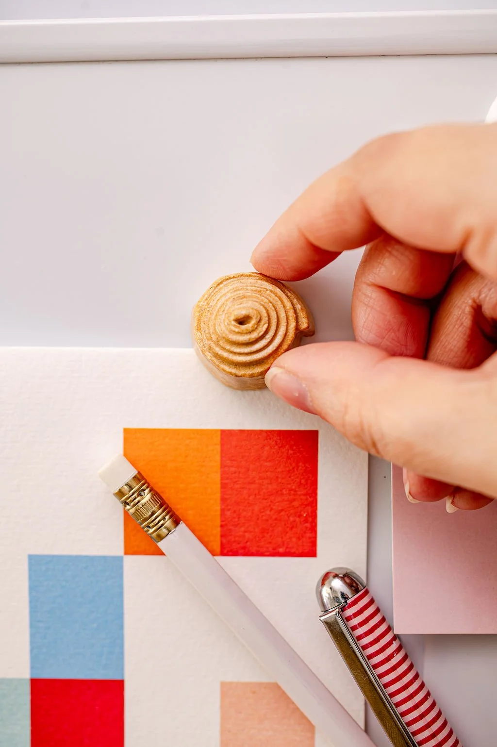 Ceramic Cinnamon Bun Pastry Fridge Magnet