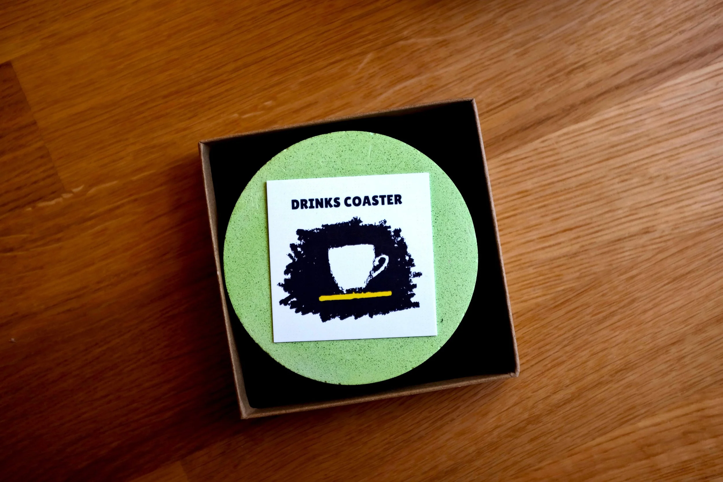 Lime Green Drinks Coaster (2).JPG